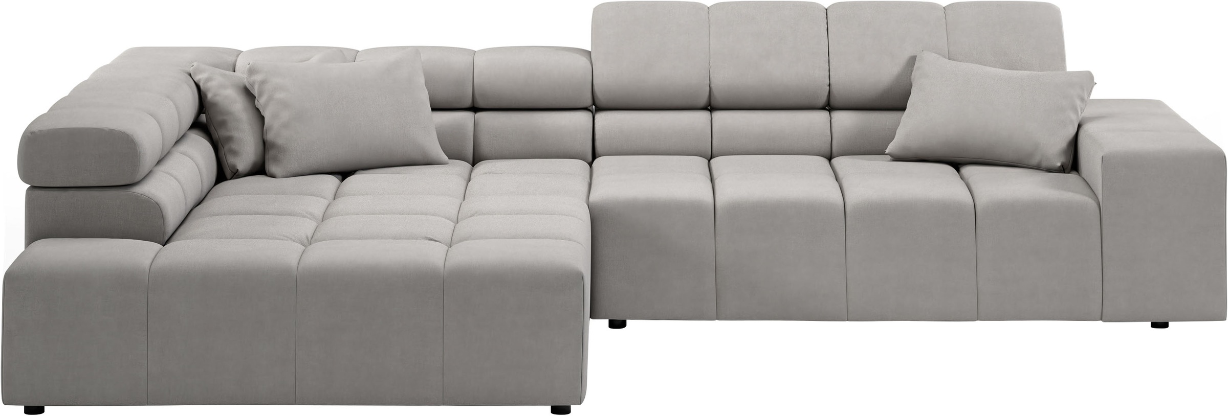 INOSIGN Ecksofa "Ancona incl. Kopfteilverstellung, Zierkissen Breite 319cm, günstig online kaufen