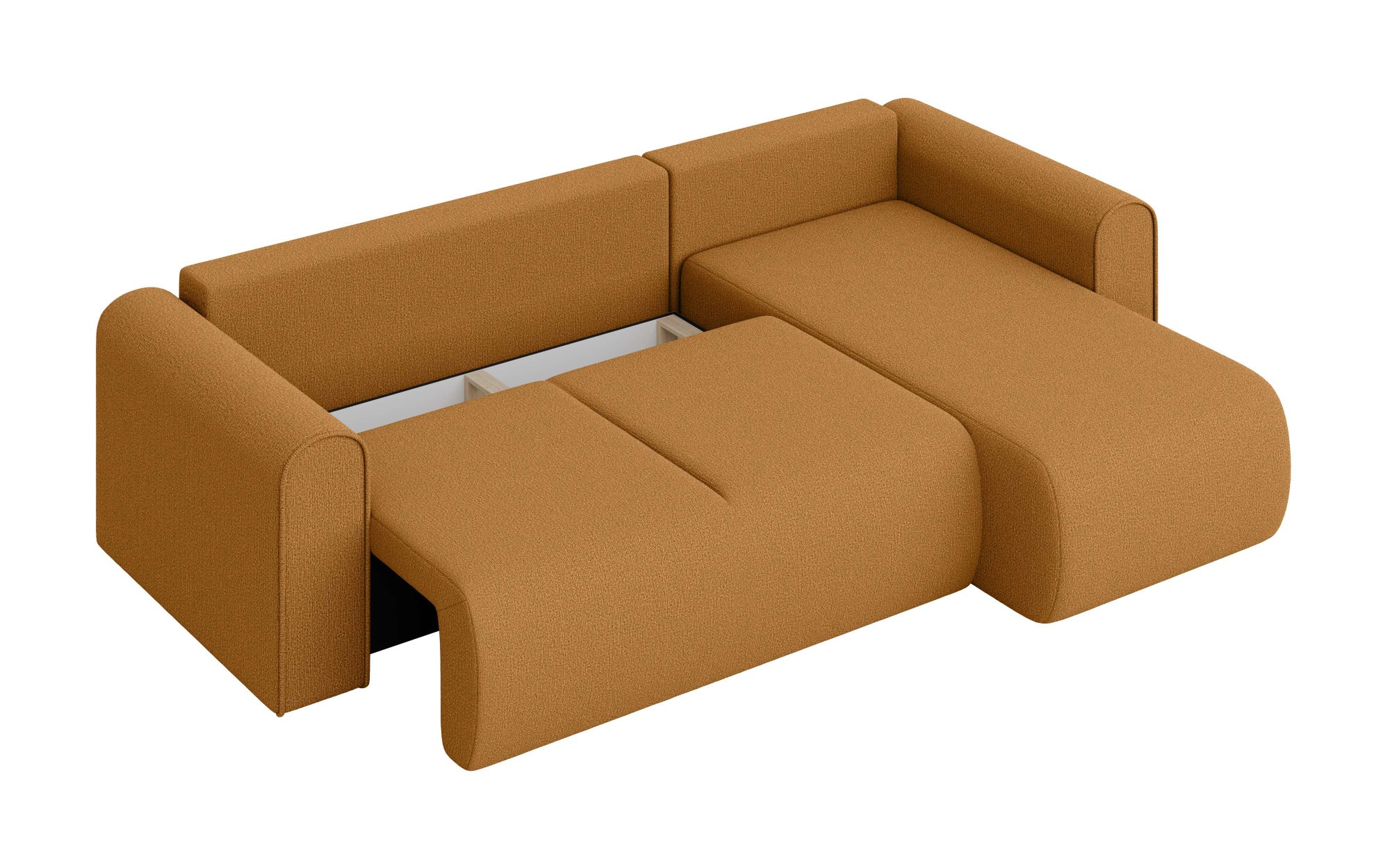 INOSIGN Ecksofa »Zacharia wahlweise Schlafsofa mit Bettkasten, B/T/H 250/166/86 cm«, L-Form mit Wellenunterfederung, Recamiere beidseitig montierbar