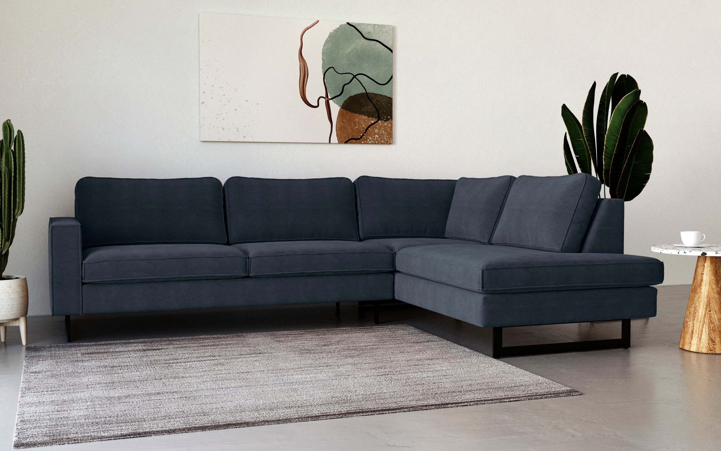 Places of Style Ecksofa »Pinto, 290 cm, Cord, Chenille, Lederoptik, Ottoman günstig online kaufen