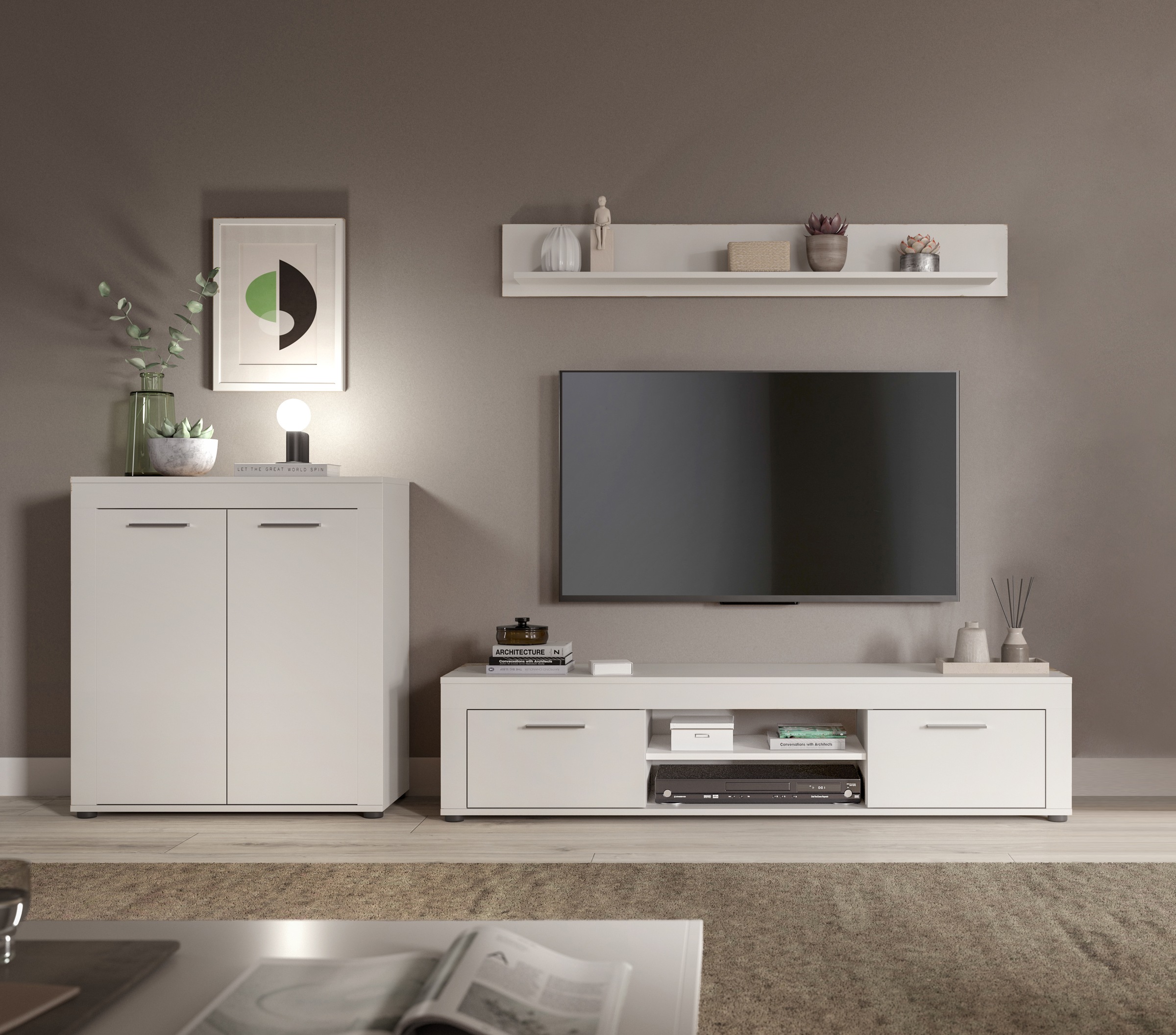 INOSIGN Wohnwand »Aosta, Breite 255cm, bestehend aus Highboard, Lowboard, W günstig online kaufen