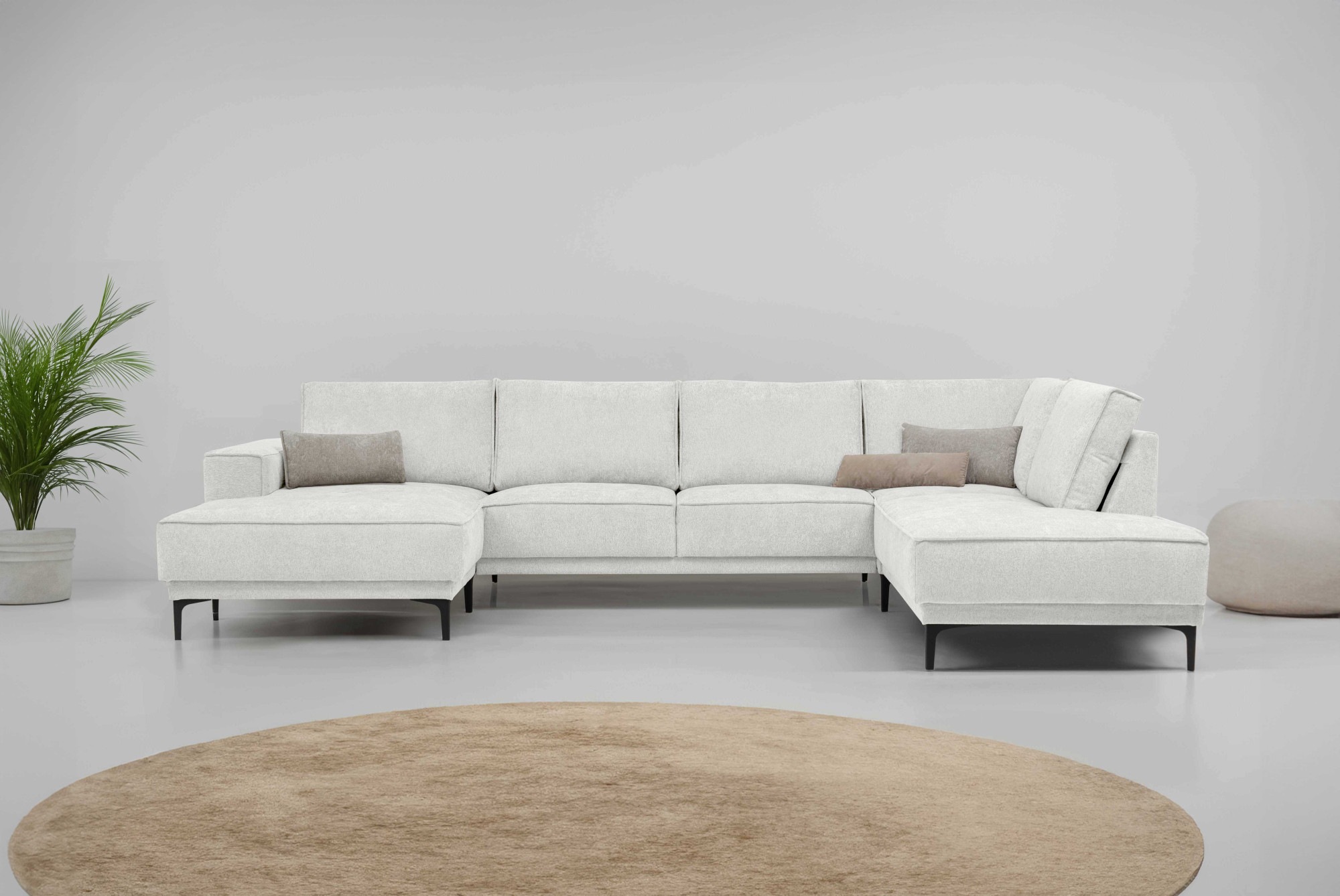 Places of Style Wohnlandschaft »XXL Sofa Oland, Struktur, Flachgewebe, Luxu günstig online kaufen
