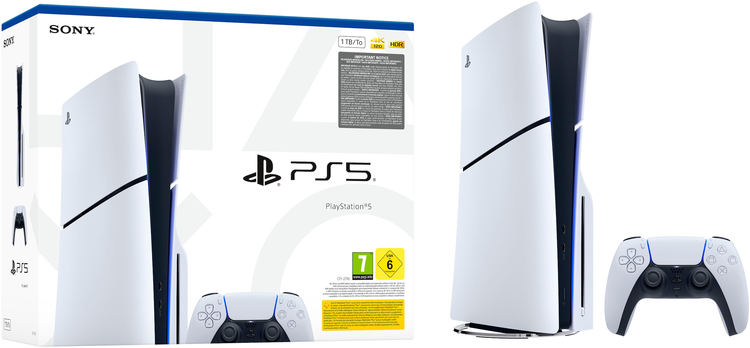 PlayStation 5 Konsolen-Set »PS5 Disk Edition (Slim) inkl. Halo: Campaign Evolved« 1.000 GB 1 TB