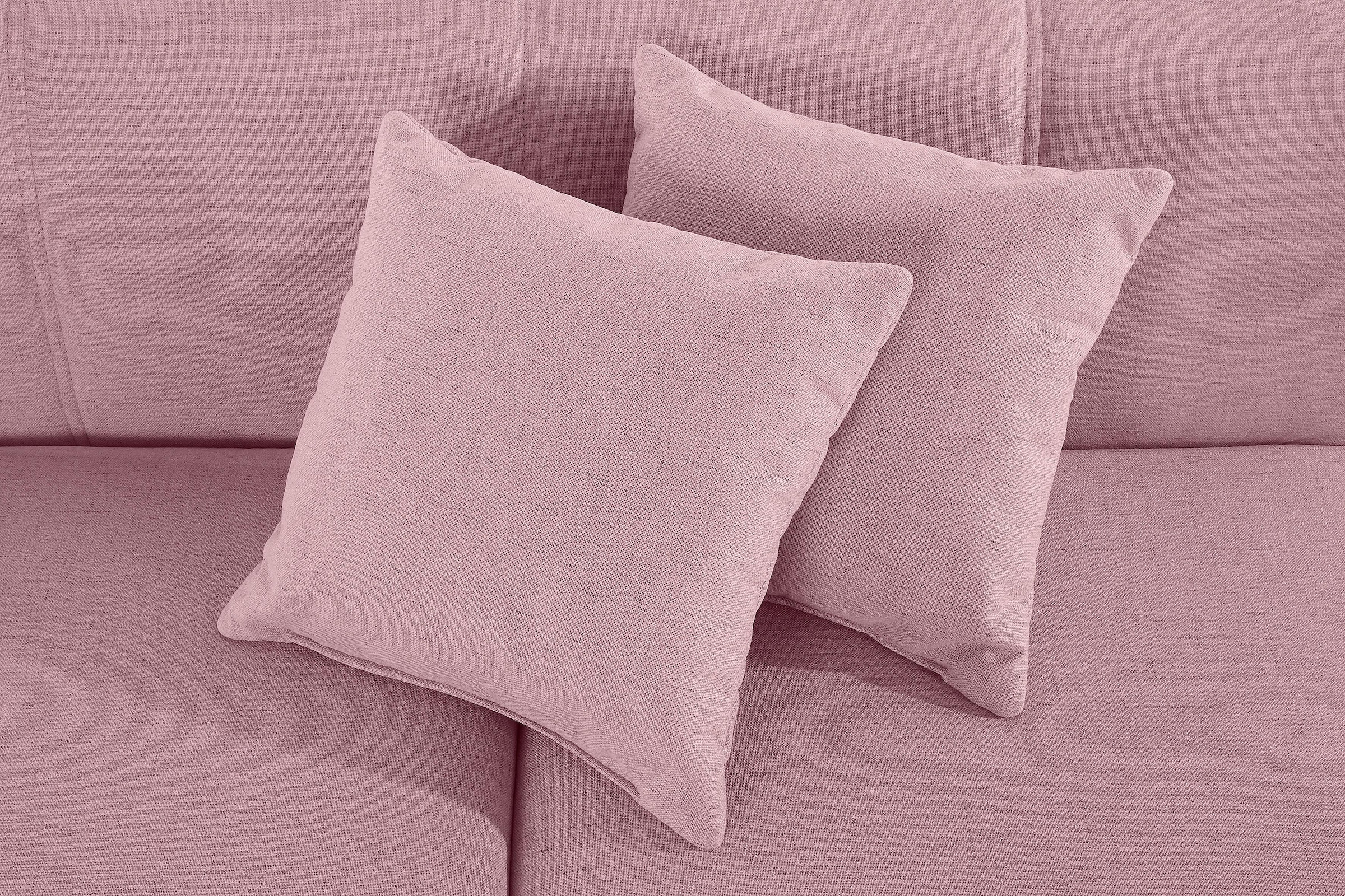 DOMO collection Ecksofa »Bero, elegant und zeitlos, flache Armlehnen, L-Form«, fester Sitzkomfort, wahlweise mit Bettfunktion