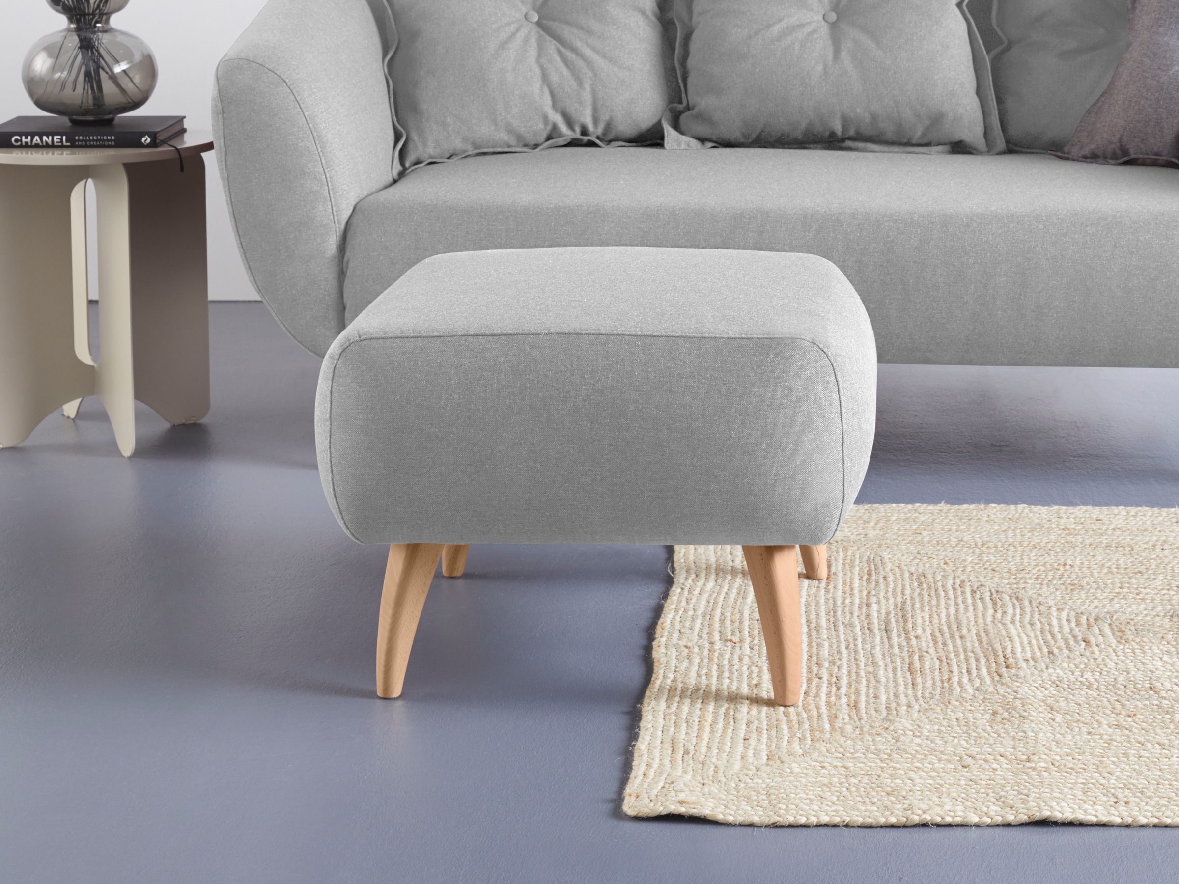 Home affaire Hocker »Baggio«, mit Holzfüßen
