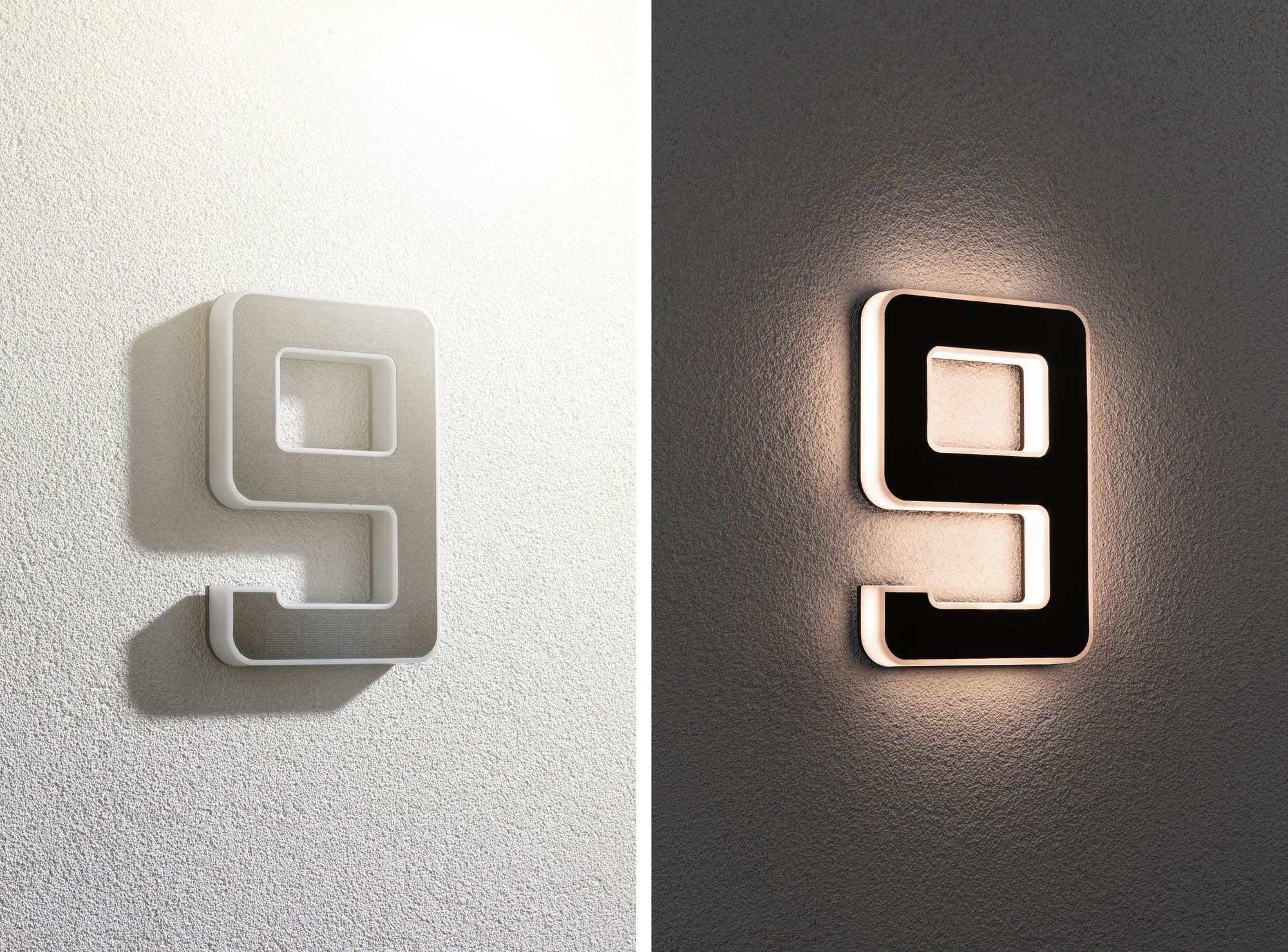Paulmann LED Außen-Wandleuchte »Solar Hausnummer«, 1 flammig, Leuchtmittel LED-Modul | LED fest integriert, LED-Modul, Hausnummern, Buchstaben wählbar, Akku wechselbar