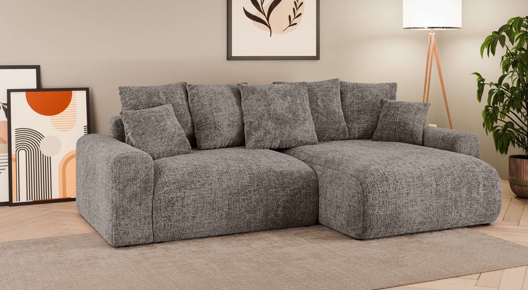 Home affaire Ecksofa »LAKESIDE klein mit Bettfunktion und Bettkasten, B/T/H günstig online kaufen