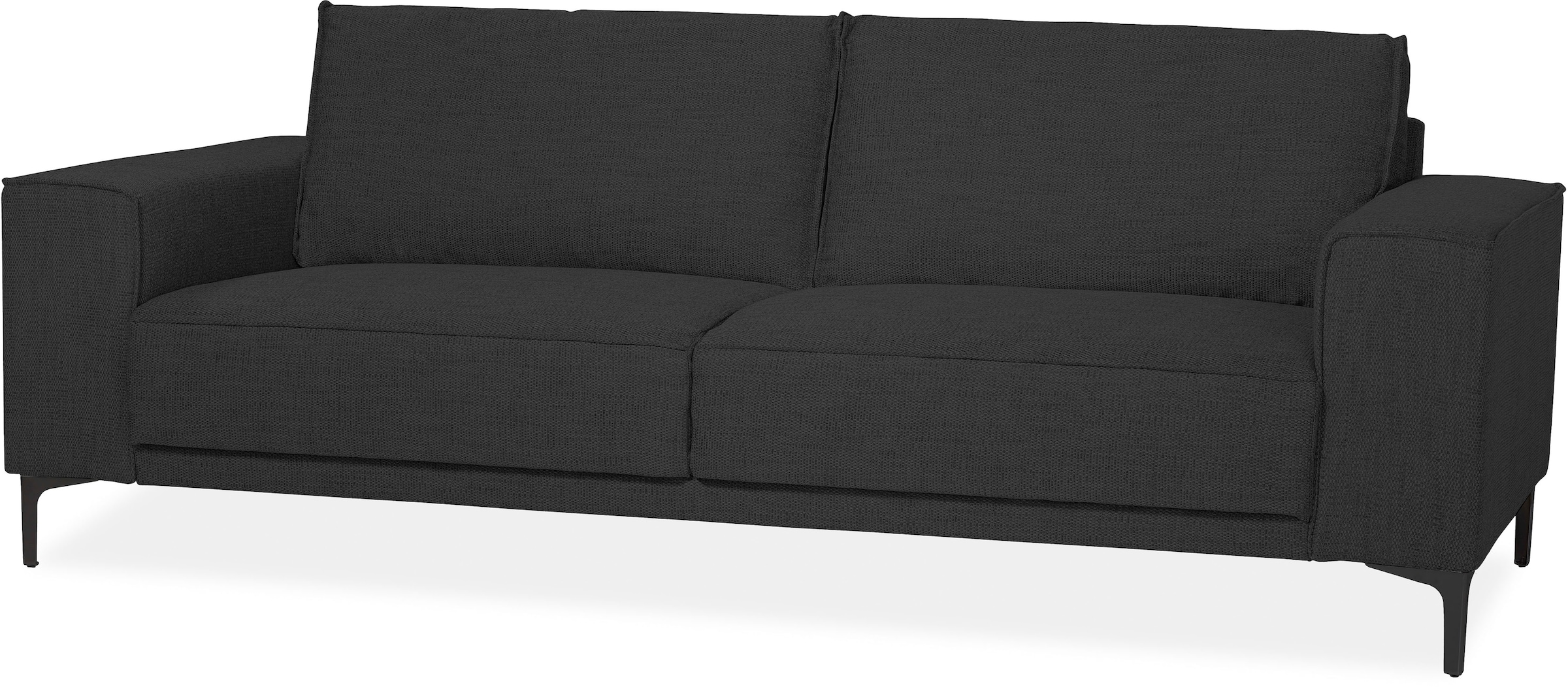 Places of Style 3-Sitzer »3er Sofa Oland, Struktur, Flachgewebe, Luxus-Microfaser, Boucle«, 224 cm, Wellenunterfederung, Skandi-Design, Metallfüße