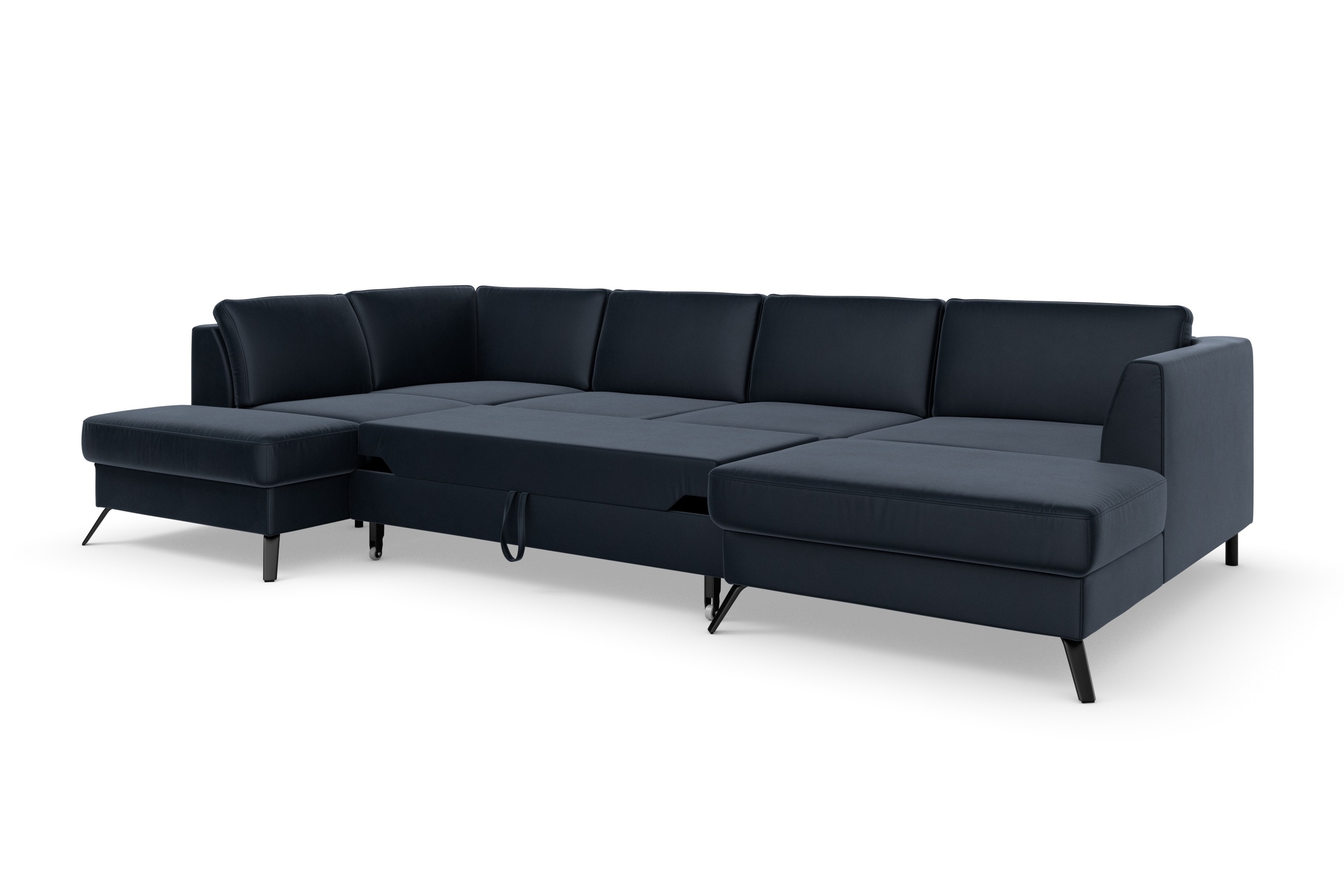 sit&more Wohnlandschaft »Olsen U-Form«, inklusive Sitztiefenverstellung, wahlweise mit Bettfunktion, 15cm hoch