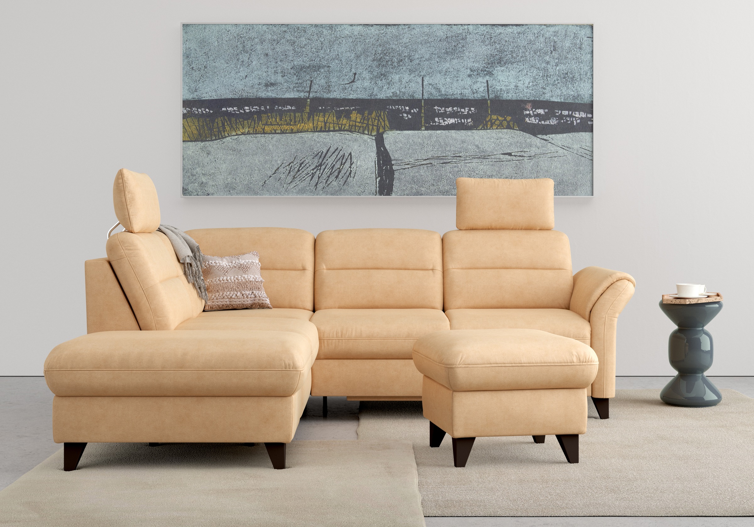 sit&more Ecksofa »Mellum L-Form«, Federkern, wahlweise mit Bettfunktion, St günstig online kaufen