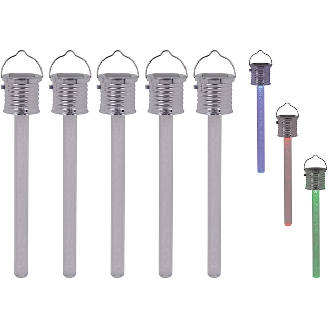 näve LED Gartenleuchte »LED Solarkerzen«, 5er LED-Leuchtstäbe,je 1x LED  Farbwechle 0,06W online bestellen
