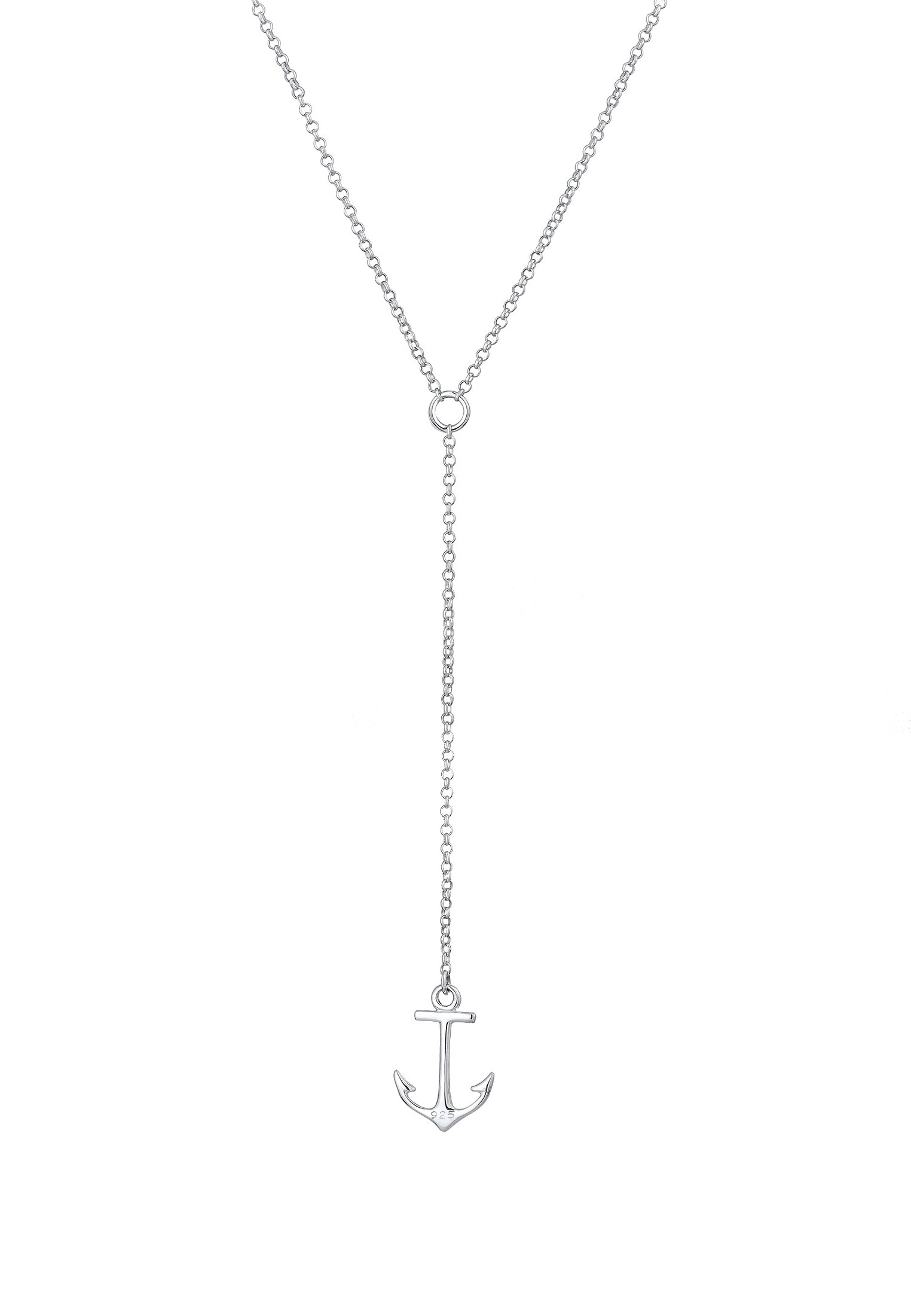 Elli Collierkettchen »Y-Kette Anker Meer Strand Kombinierbar 925 Silber«
