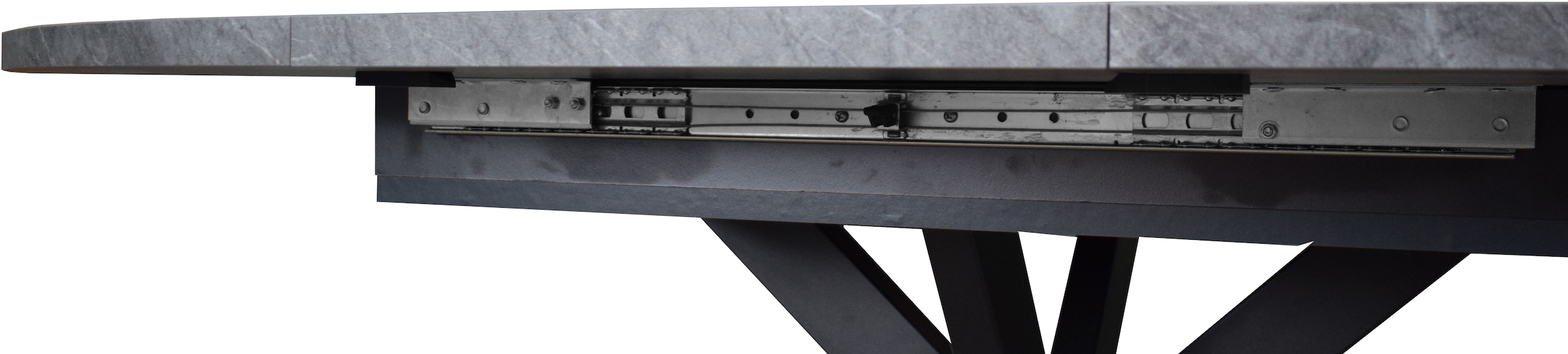 Mäusbacher Esstisch Runder Esstisch, Metallgestell in Stern-Form, ausziehbar