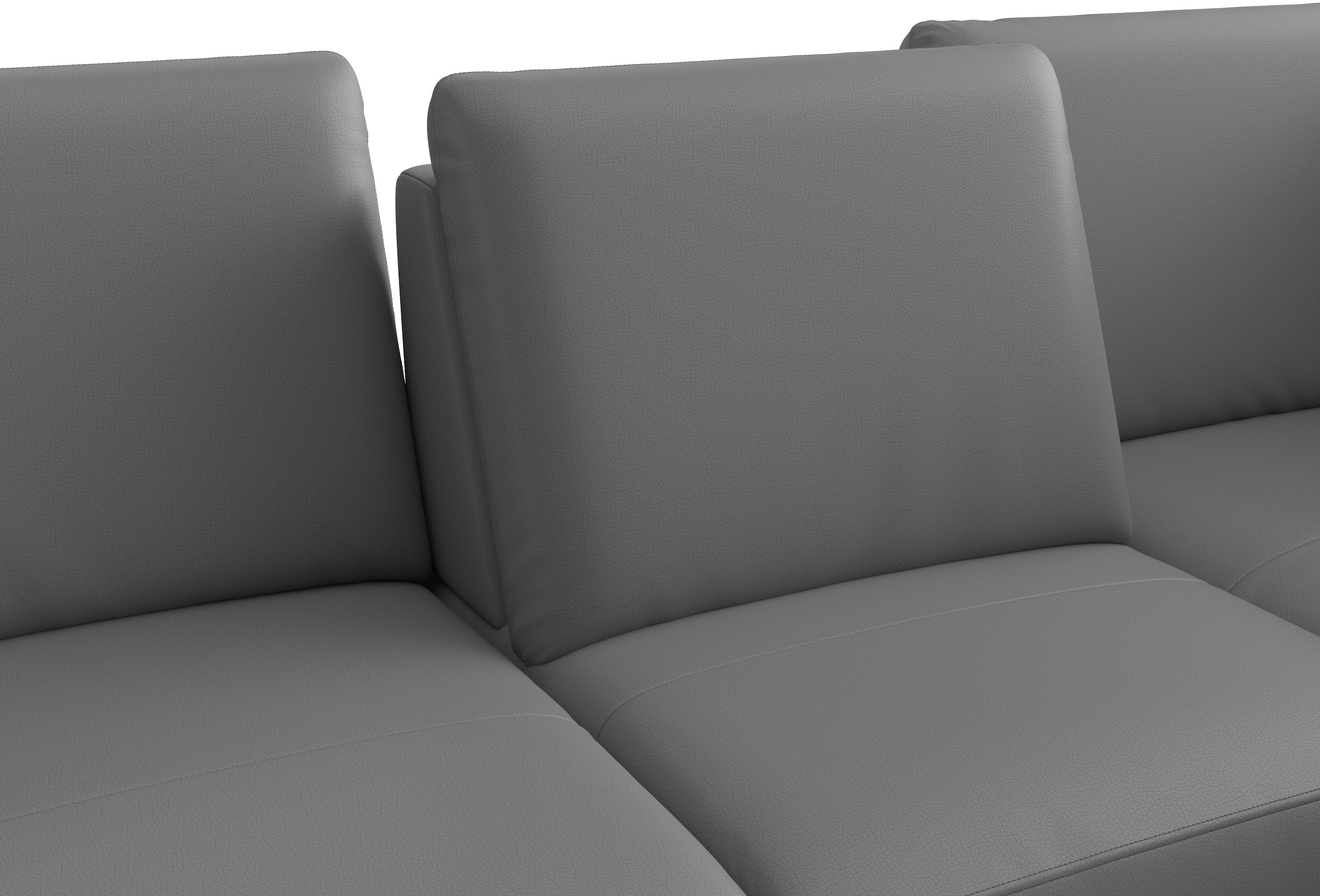 sit&more Ecksofa »Chelsea Leder L-Form, B:249 cm, inkl. Armteil- & Sitztiefenverstellung« optional mit Bettfunktion und Bettkasten