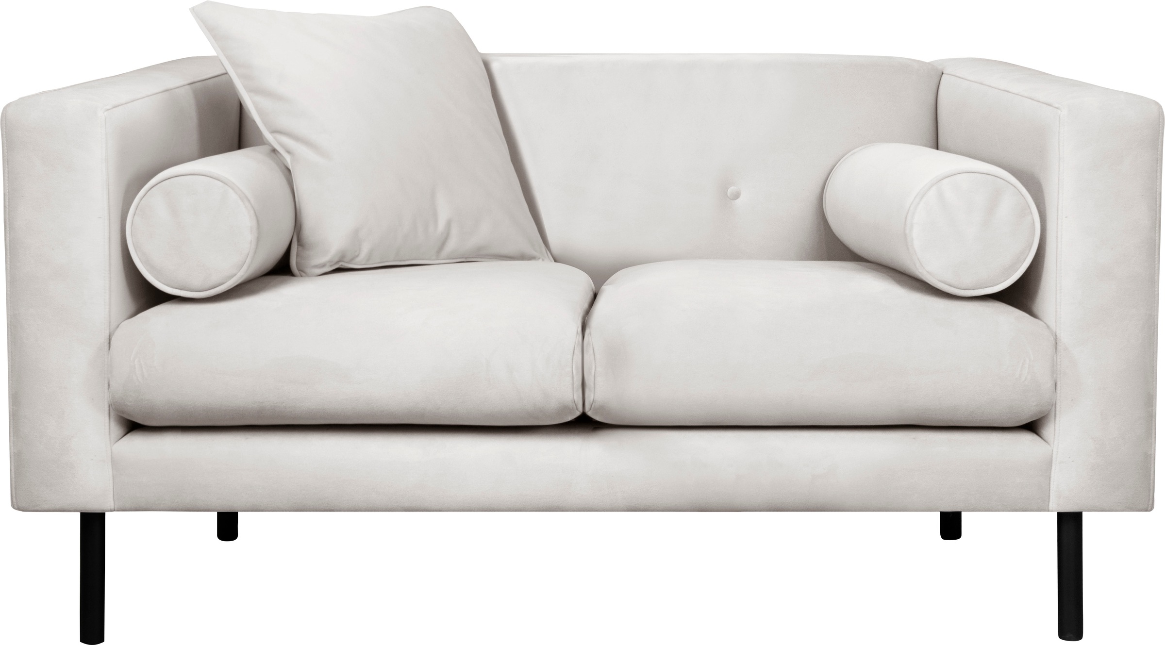 Guido Maria Kretschmer Home&Living 2-Sitzer »Lillibeth Designsofa mit Wellenunterfederung, Maße B/T/H: 155/74/83 cm«, Zierkissen als Wendekissen, in Samtoptik oder Cord