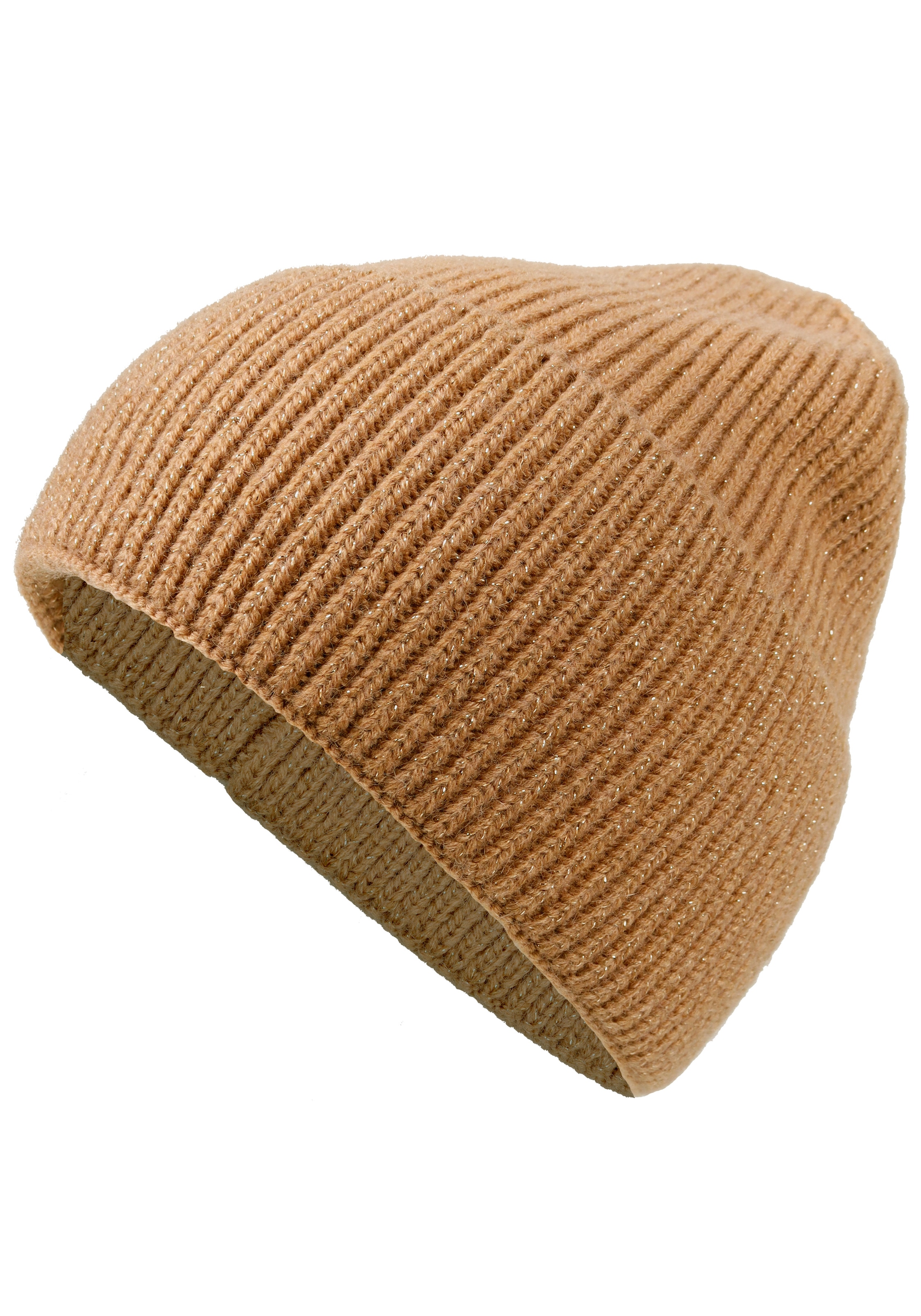 Capelli New York Beanie Strickmütze mit dezent eingearbeiteten Glitzerfäden
