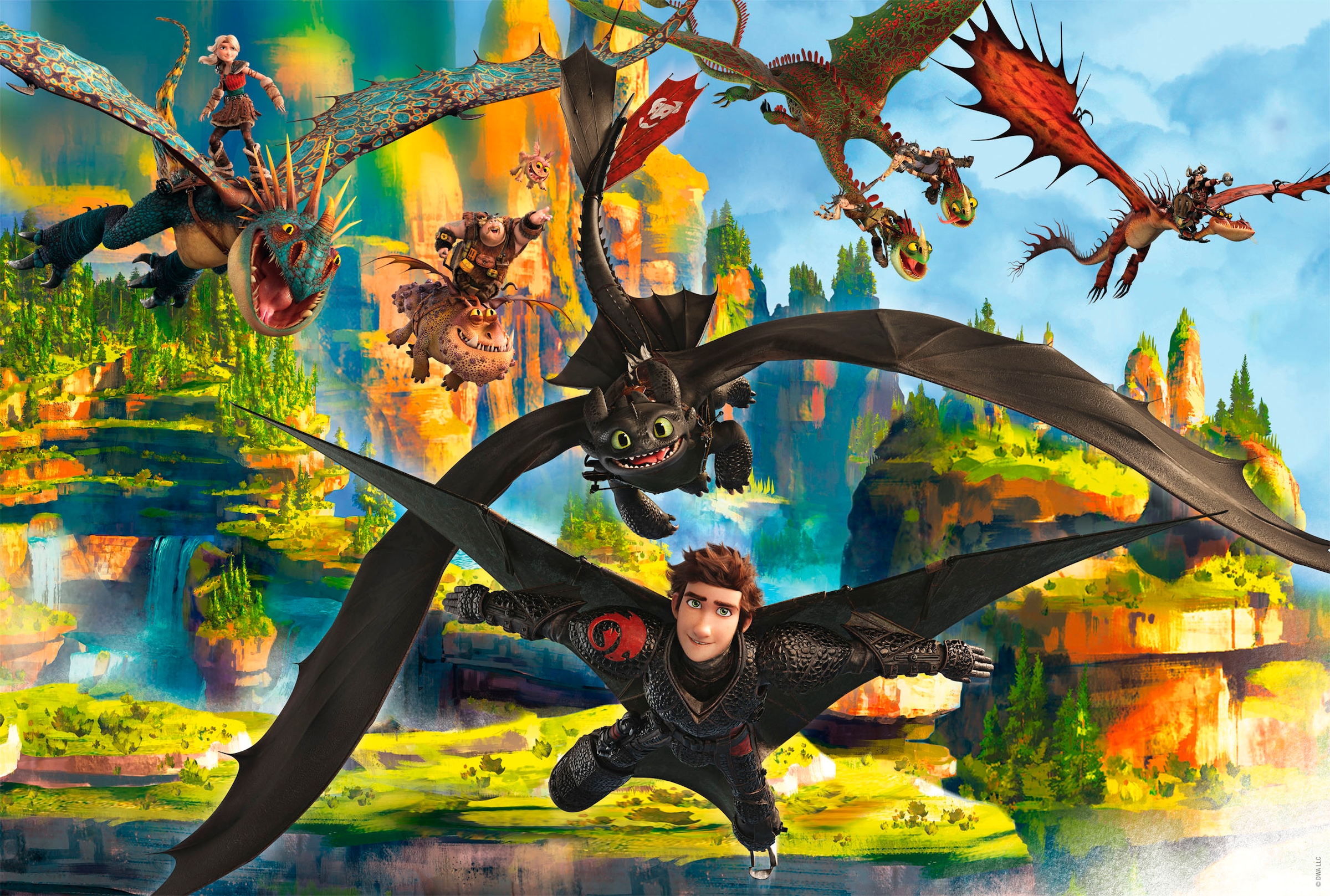 Schmidt Spiele Puzzle »Dragons, Fliegende Drachen«, Made in Europe