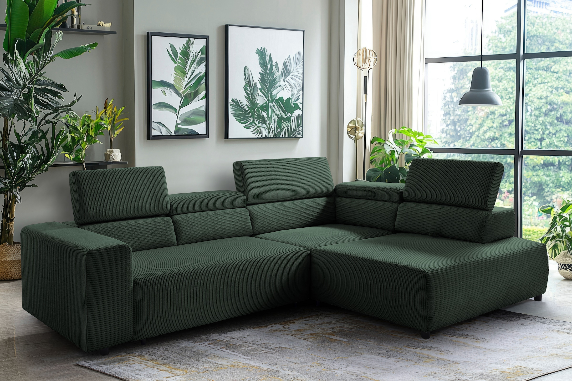 exxpo - sofa fashion Ecksofa »VITTORIO«, inkl. Kopfteil- und Sitztiefenvers günstig online kaufen