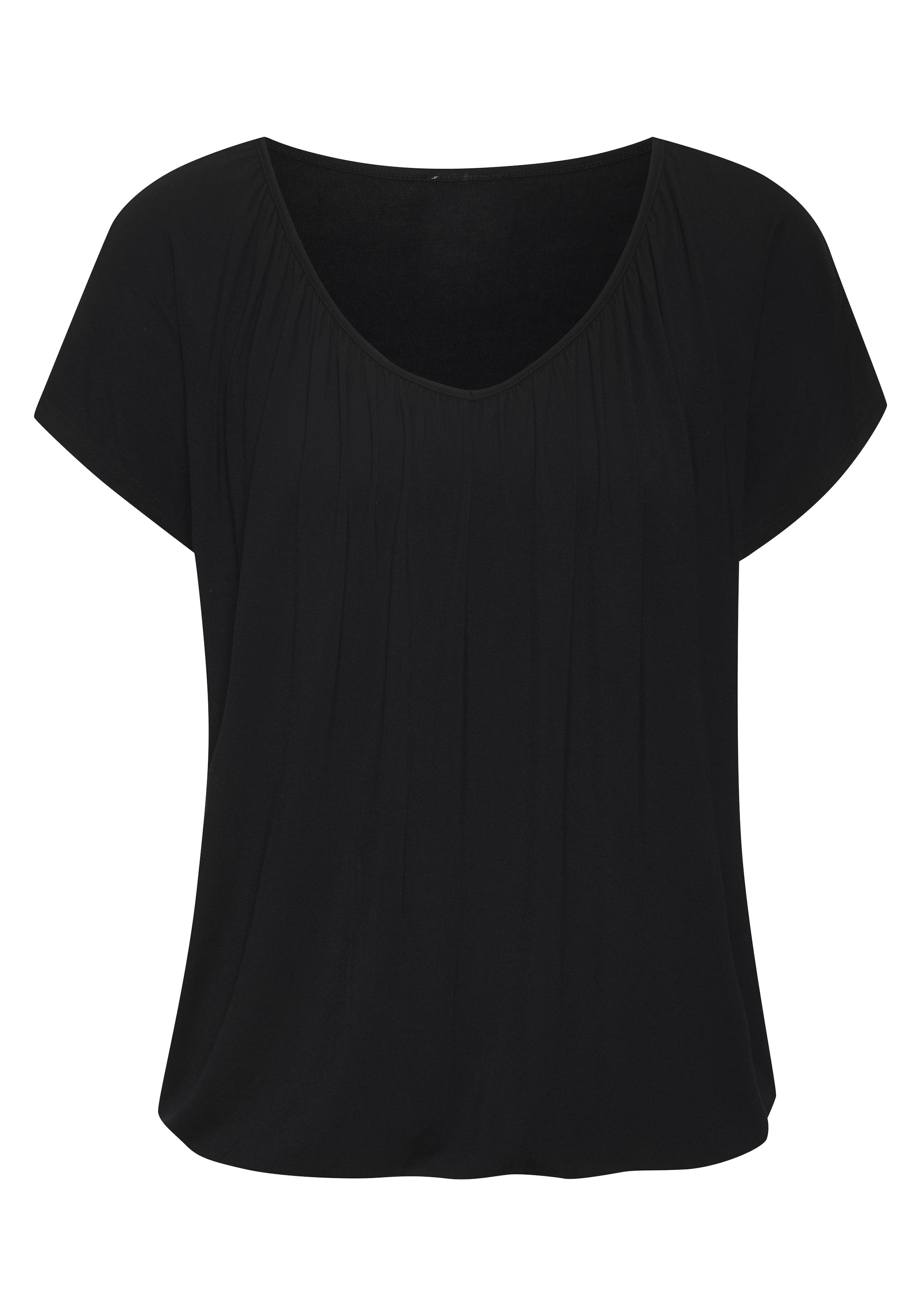 LASCANA Kurzarmshirt, (Packung, 2 tlg.), mit Gummizug am Bund