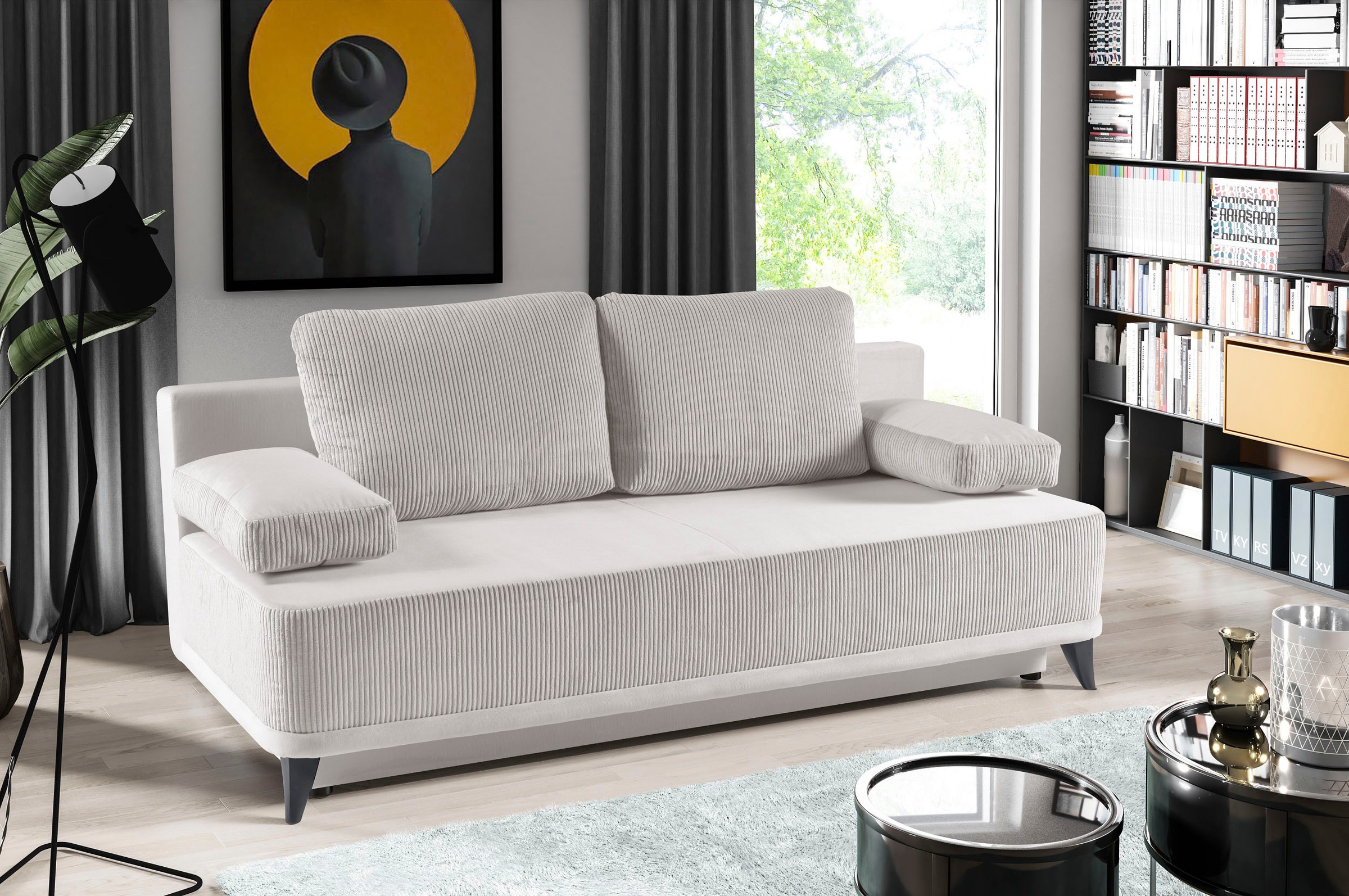 WERK2 Schlafsofa »Rosso Breite 204, Liegefläche 140/200cm. aktueller Cord M günstig online kaufen