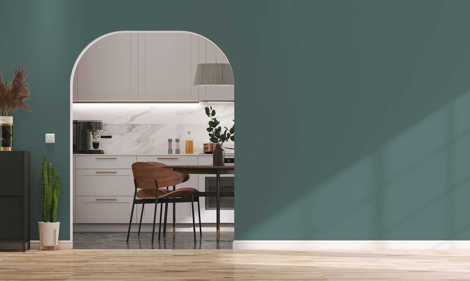 A.S. Création Wandfarbe »Premium Innenwandfarbe PURO Tuchmatt soft green« ideal für Wohnzimmer, Schlafzimmer, Flur und Küche, Farbwelt Grün