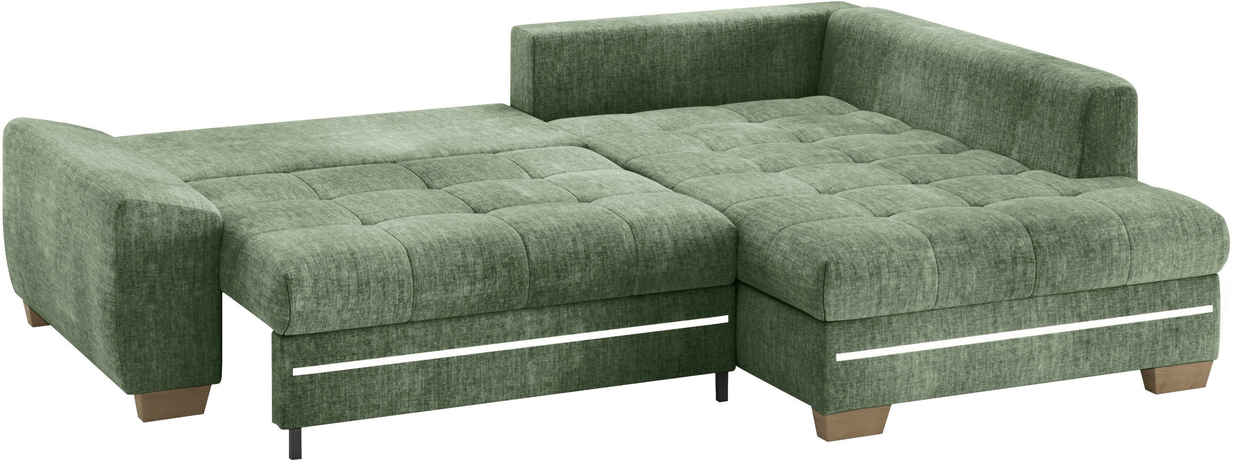 Mr. Couch Ecksofa »Nikita II, L-Form«, mit RGB-LED Beleuchtung, wahlweise mit Bett, Bettkasten, Kaltschaum