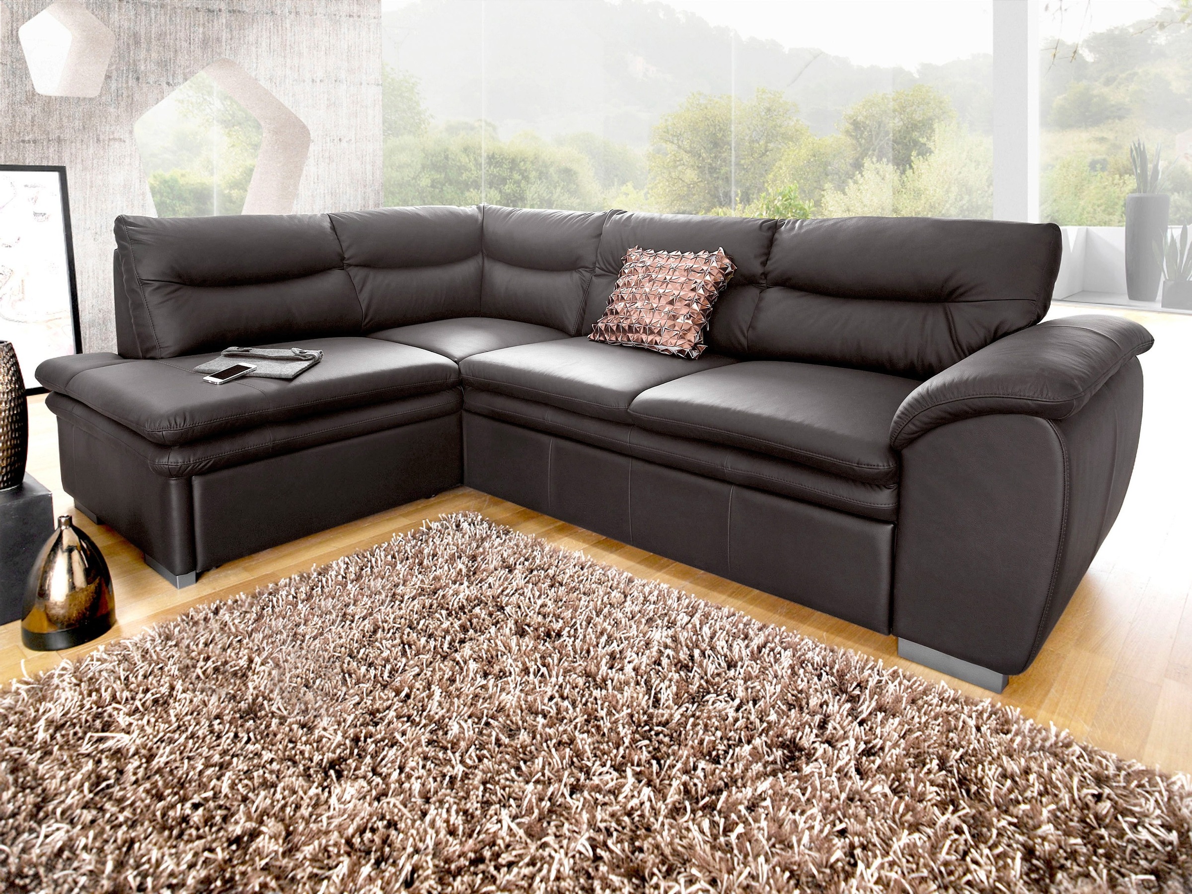 COTTA Ecksofa »Leandra L-Form«, wahlweise mit Bettfunktion & Bettkasten günstig online kaufen