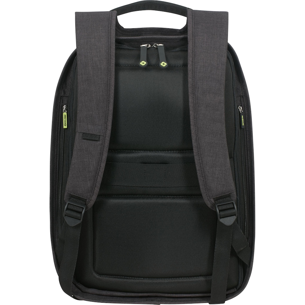 Samsonite Laptoprucksack »Securipak, black steel«, Reflektoren, Freizeitrucksack Schulrucksack Cityrucksack USB-Schleuse