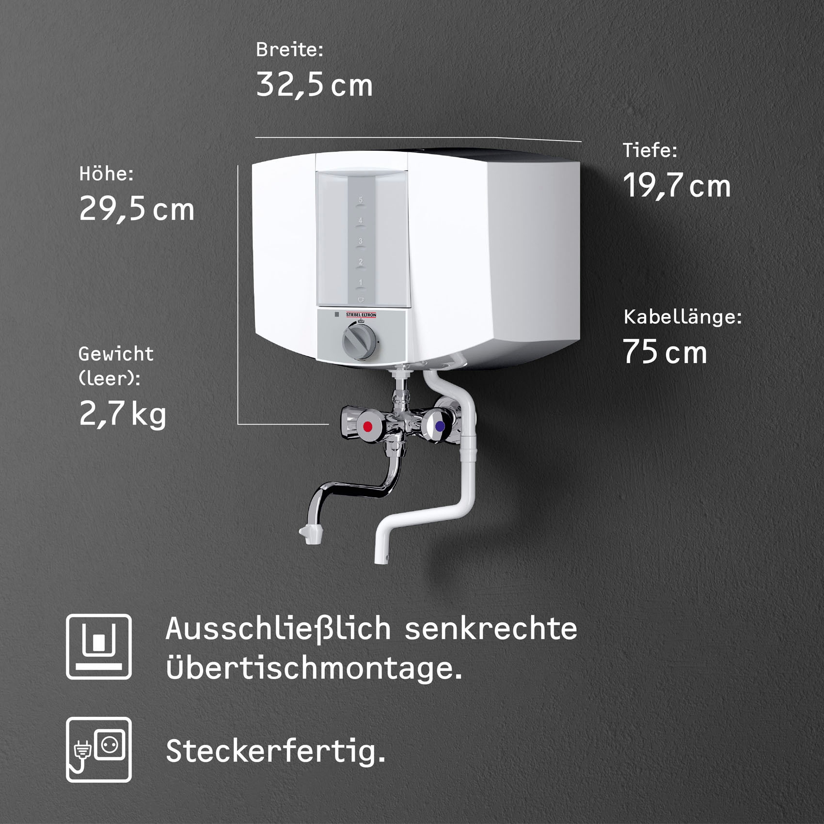 STIEBEL ELTRON Kochendwassergerät »KBA 5 KA« Kunststoff, 5 Liter, für die Küche