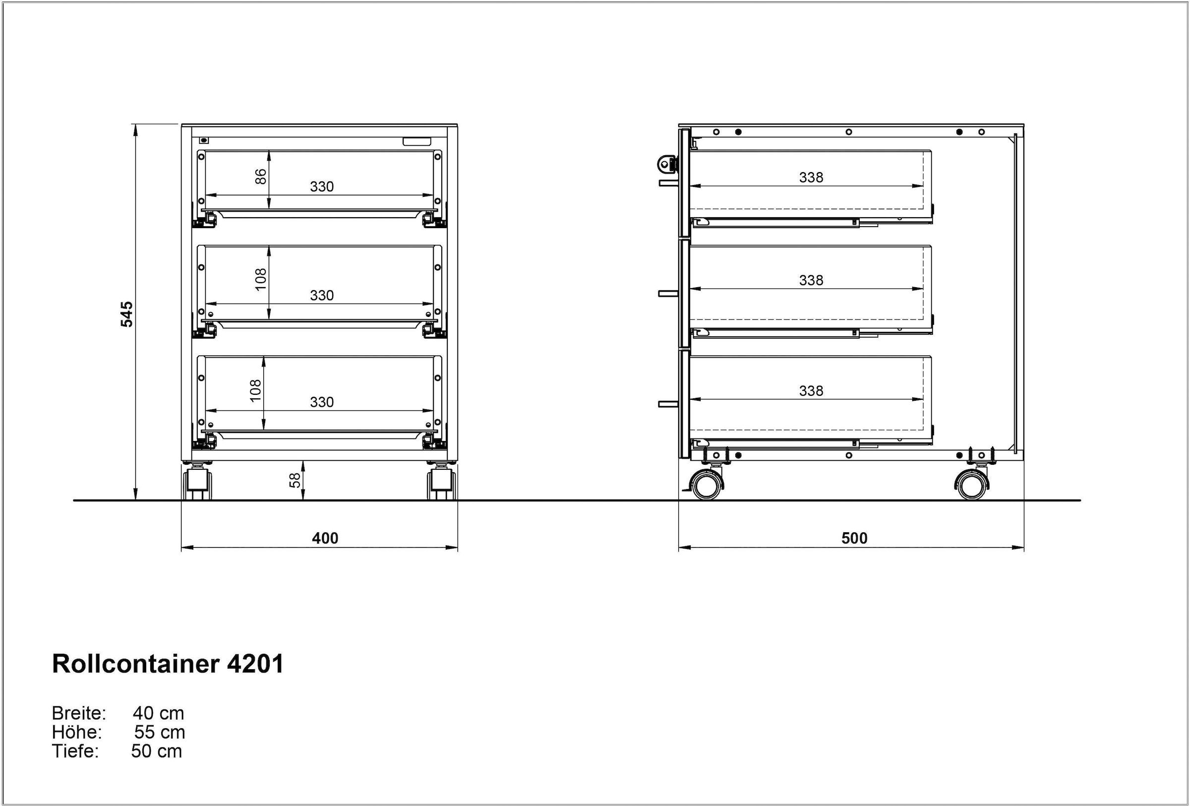 GERMANIA Büro-Set »GW-Monteria«, (Set, 3 St.) auf Raten bestellen