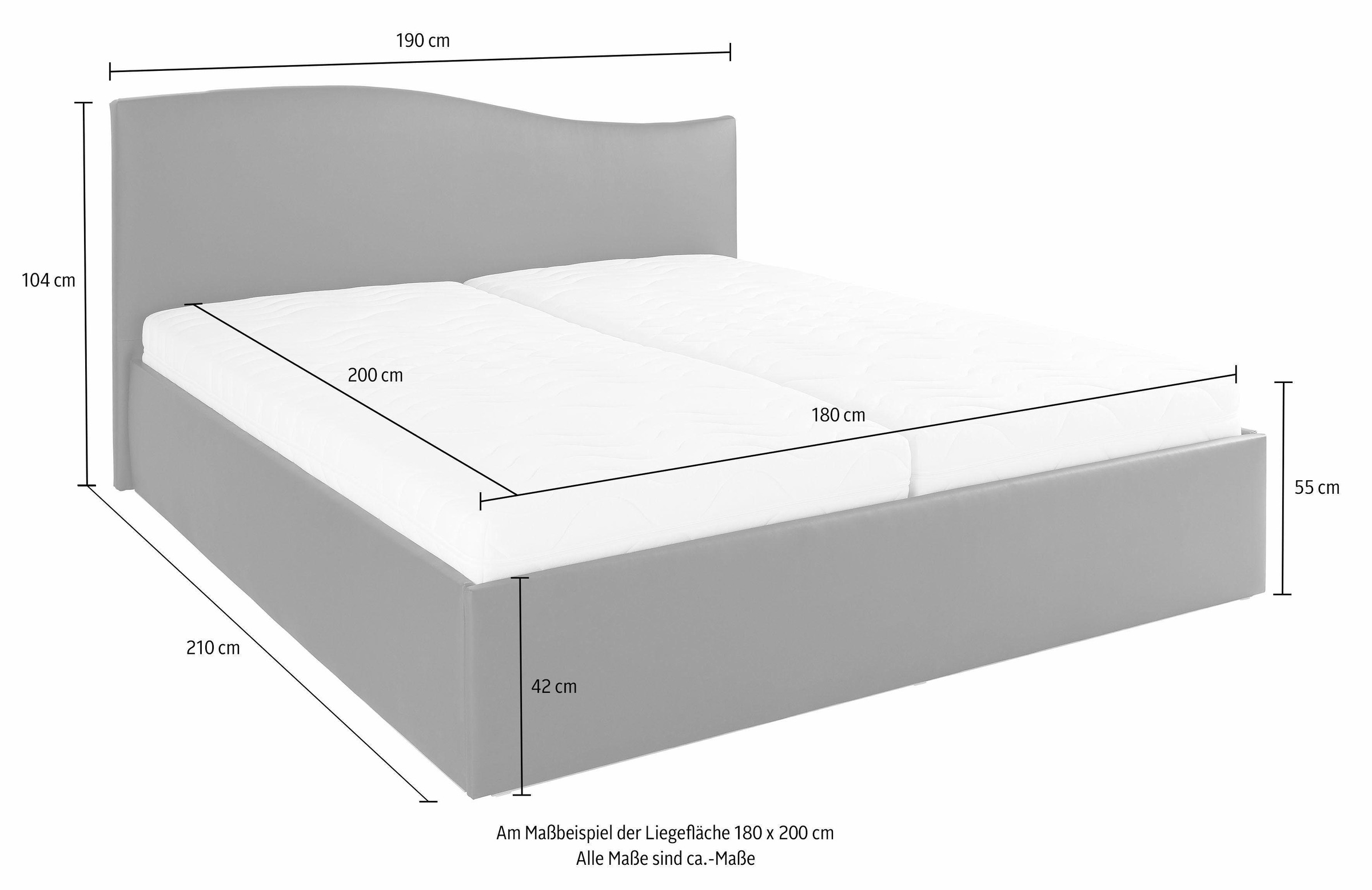 6. Bild von Westfalia Schlafkomfort Polsterbett, inkl. Bettkasten bei Ausführung mit Matratze