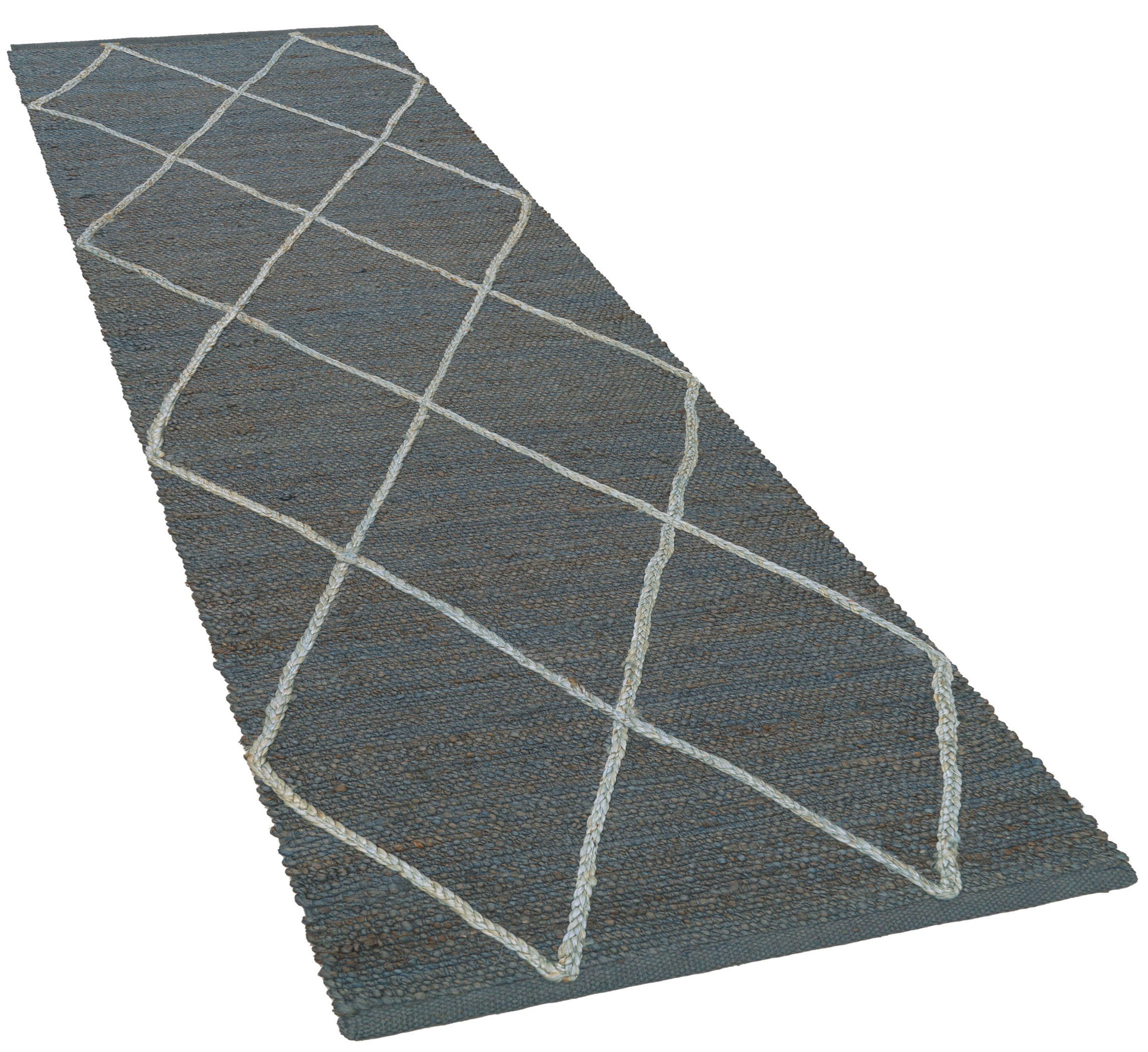 Paco Home Teppich "Skive 685" rechteckig 13 mm Höhe handgeflochten, Rauten günstig online kaufen