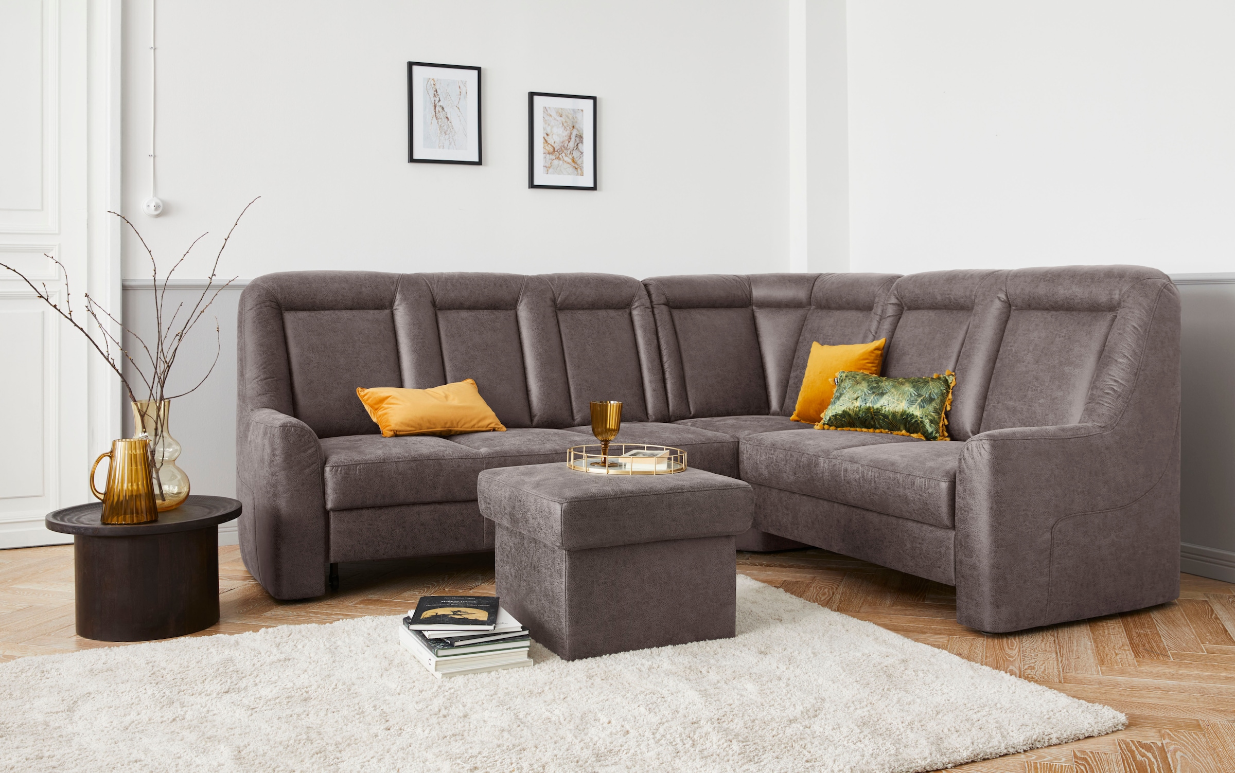 sit&more Ecksofa »Melissa L-Form«, klassisches Polsterprogramm, wahlweise B günstig online kaufen