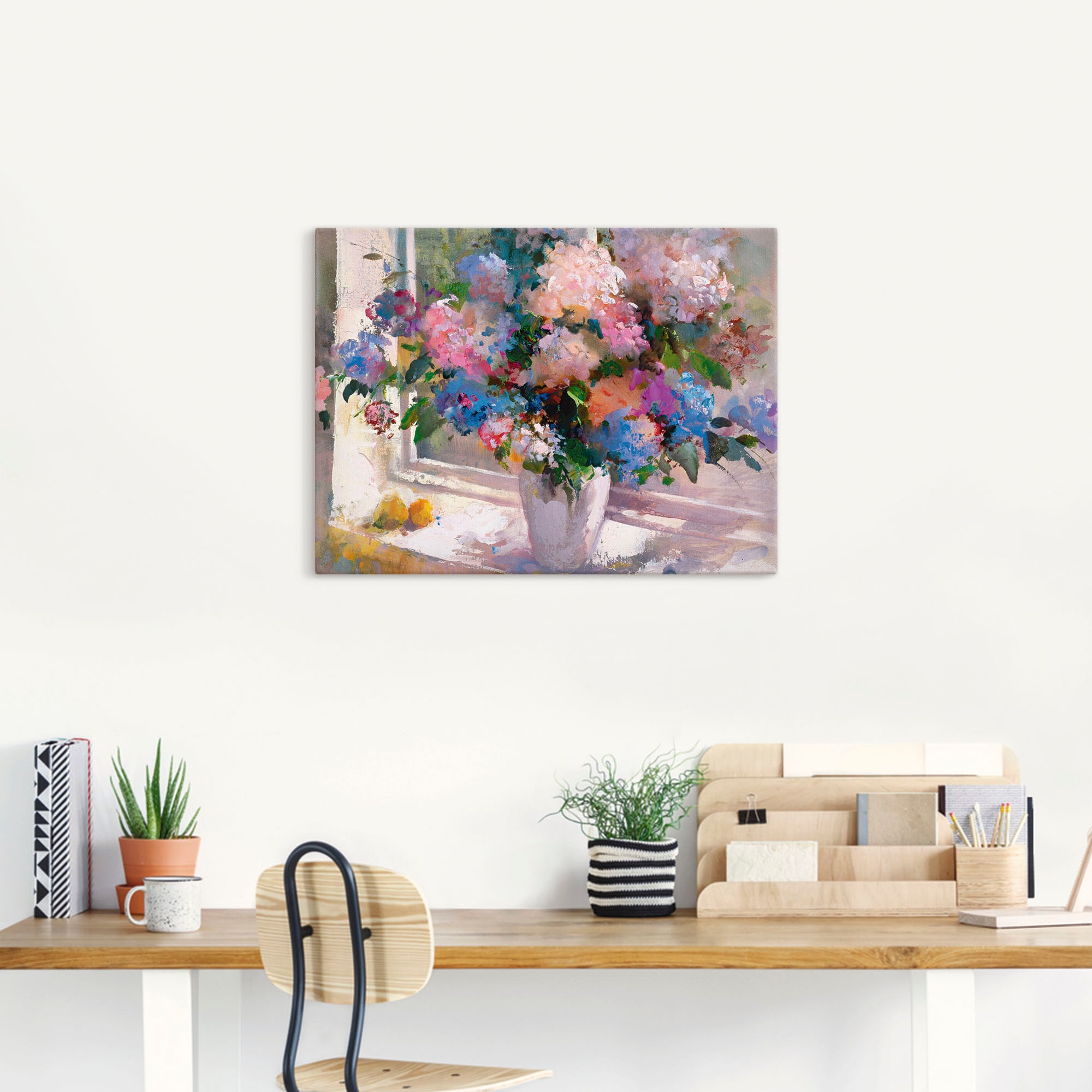 Artland Leinwandbild »Hortensie«, Blumen, (1 St.), auf Keilrahmen gespannt