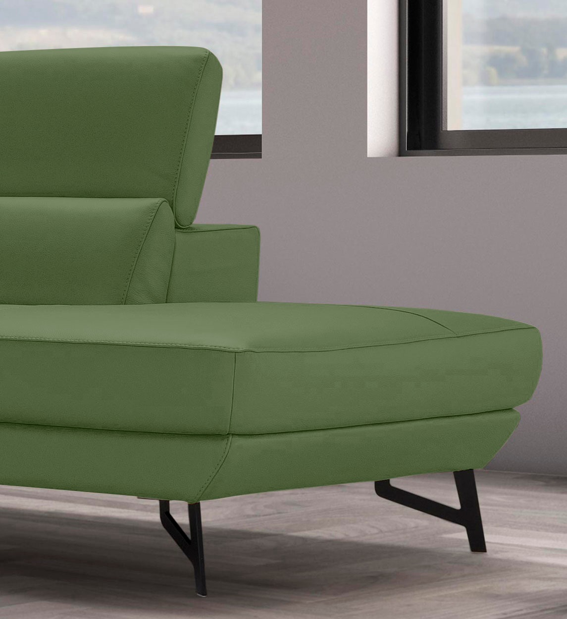 Egoitaliano Ottomane »Narcisa, Designsofa«, mit verstellbarer Kopfstütze, Solitärmöbel als Blickfang