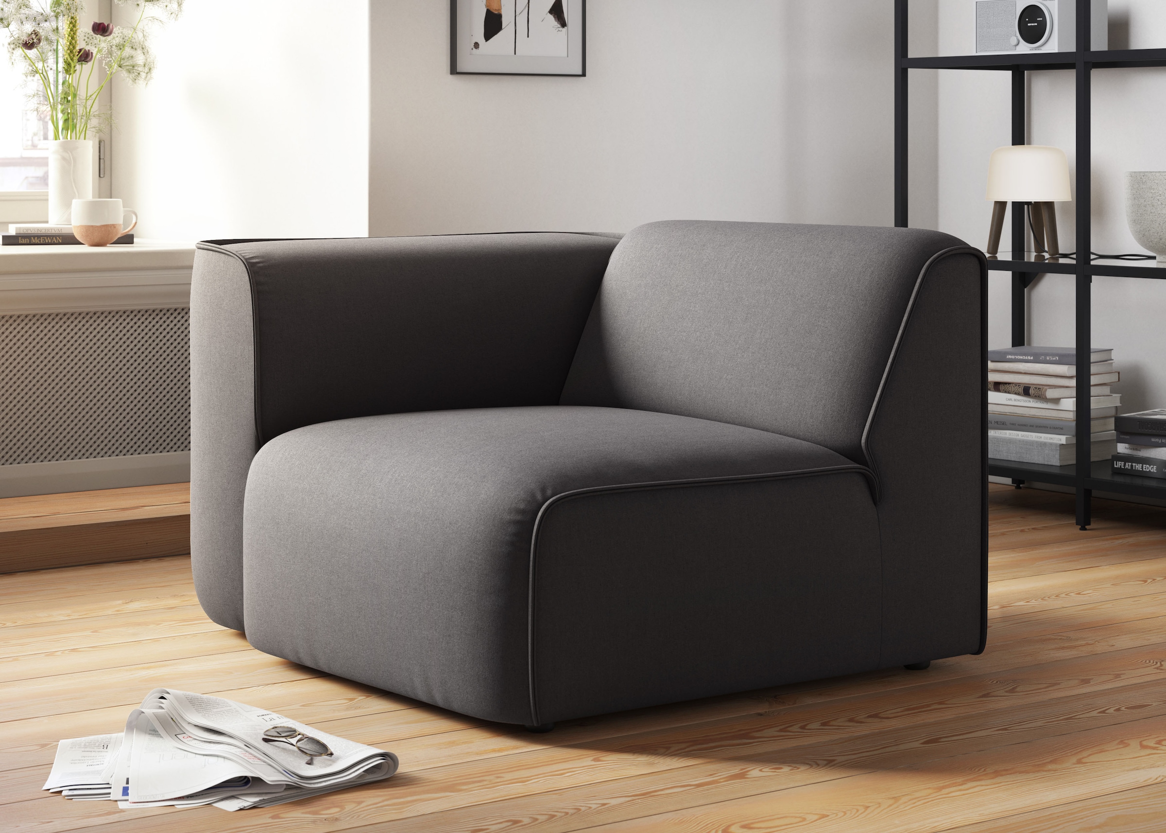 RAUM.ID Sessel »Merid Sofa-Eckelement, Maße B/T/H: 109/97/46 cm«, als Modul oder separat verwendbar, für individuelle Zusammenstellung