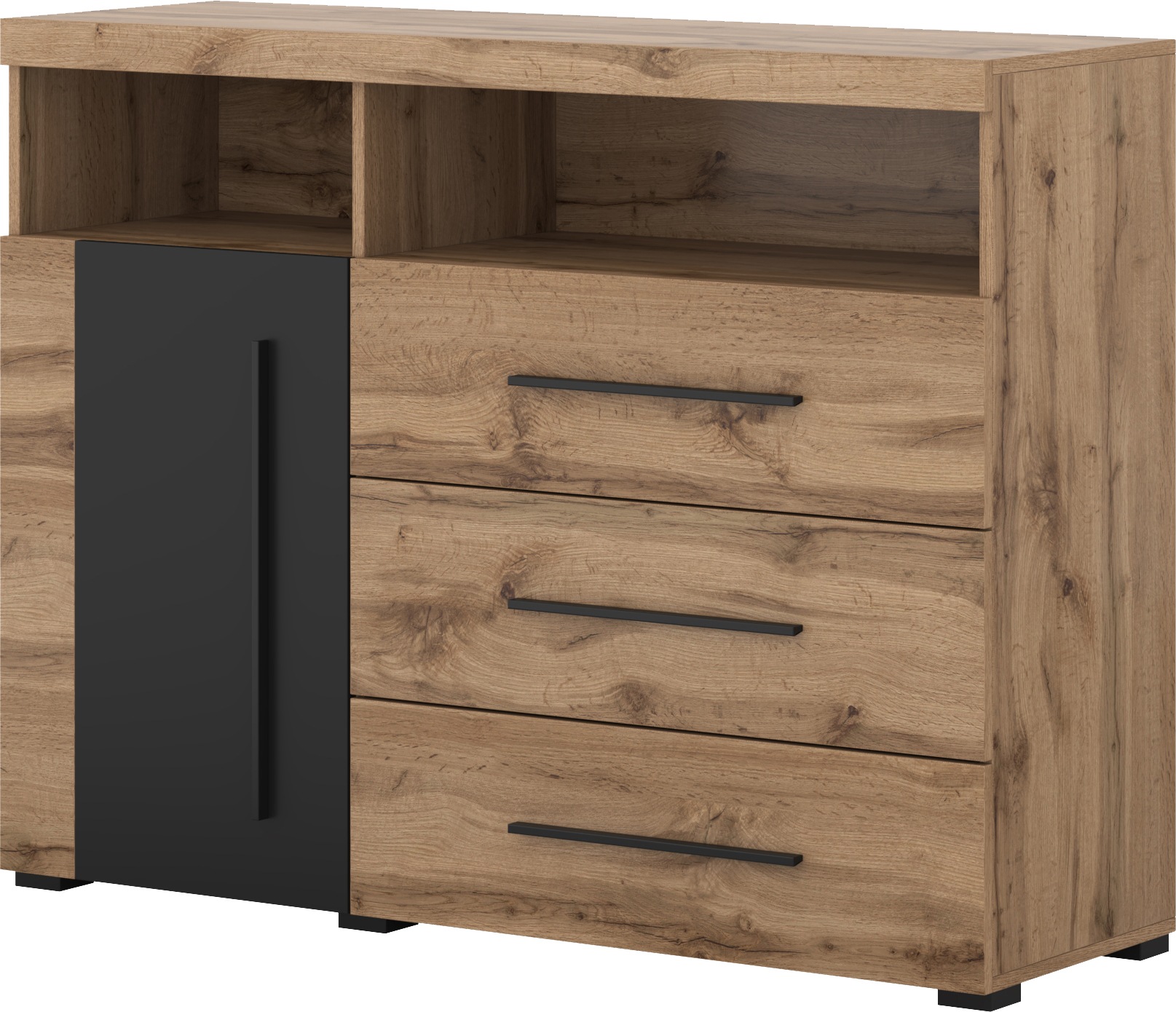 INOSIGN Kommode »Roger,Breite 120cm, moderne Anrichte mit 3 Schubladen«, Sideboard mit viel Stauraum, Masse 120x92x38,5 (B/H/T)