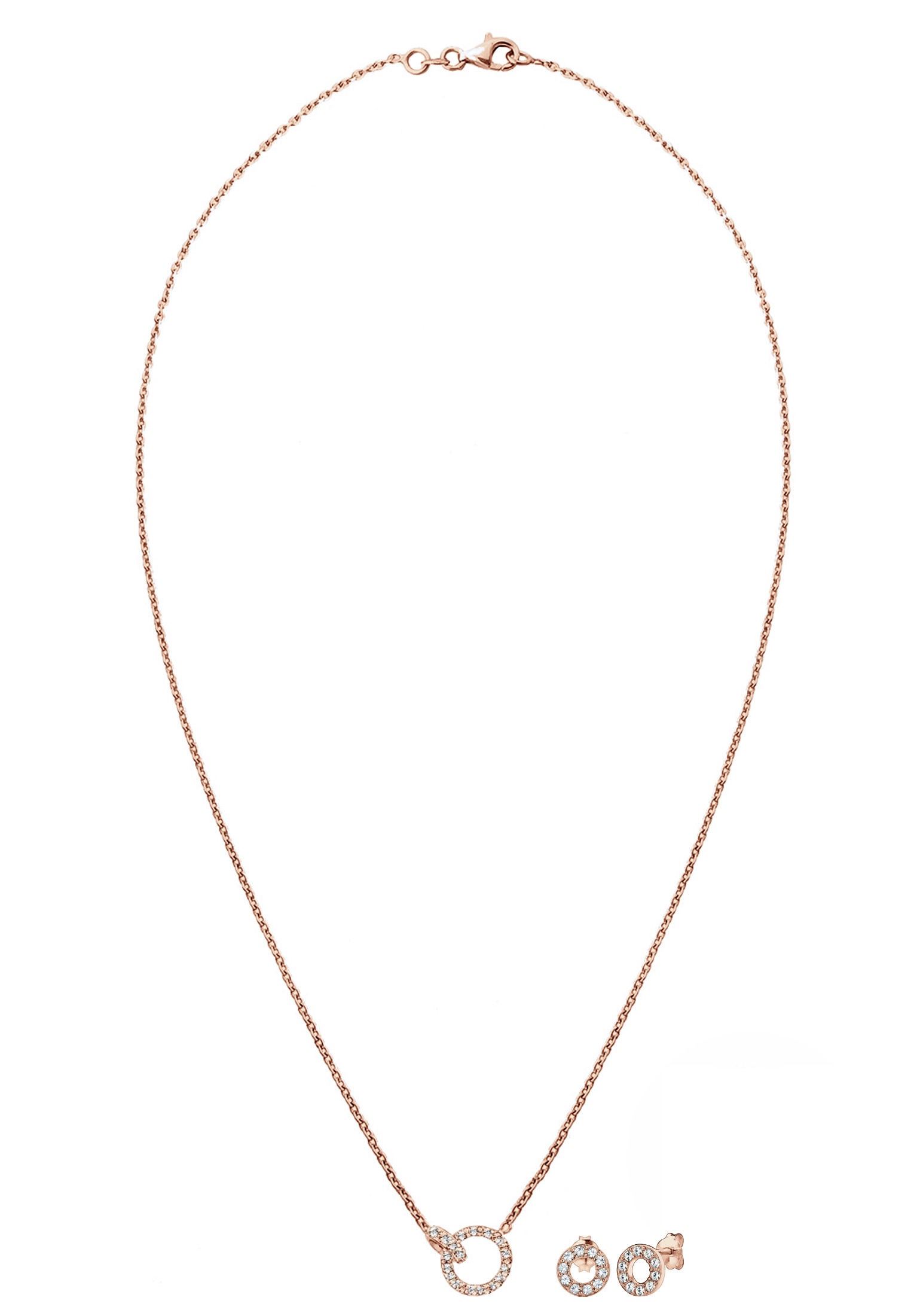 Elli Schmuckset »Kreis 925 Silber, mit Kristallen von Swarovski®«