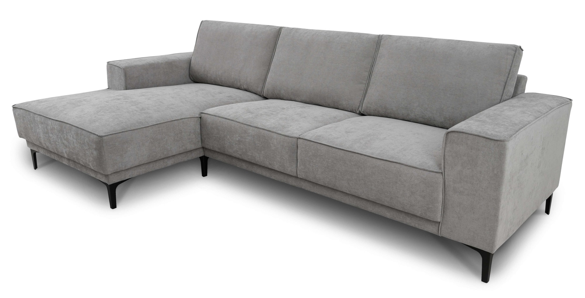 Places of Style Ecksofa »Polsterecke Oland, Struktur, Flachgewebe, Luxus-Microfaser, Boucle«, 280 cm, im zeitlosem Design und hochwertiger Verabeitung