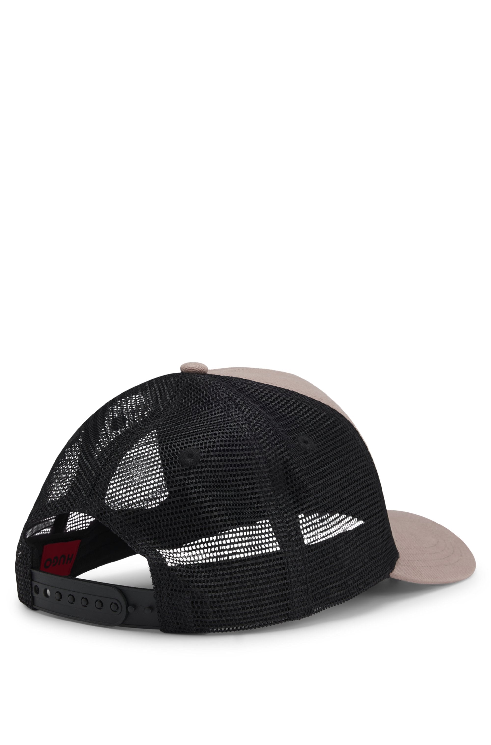 HUGO Fitted Cap »Marsel-Trucker« aus Twill & Mesh mit 3D Logostickerei, unisex