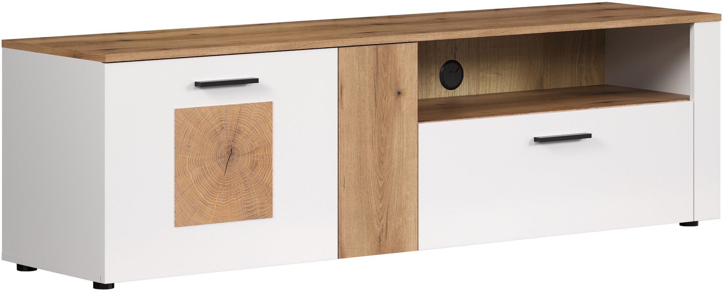 INOSIGN Lowboard »Linz TV-Kommode, TV-Rack«, (1 St.), TV-Lowboard mit Hirnholzapplikationen - B/T/H: 170/42/50 cm