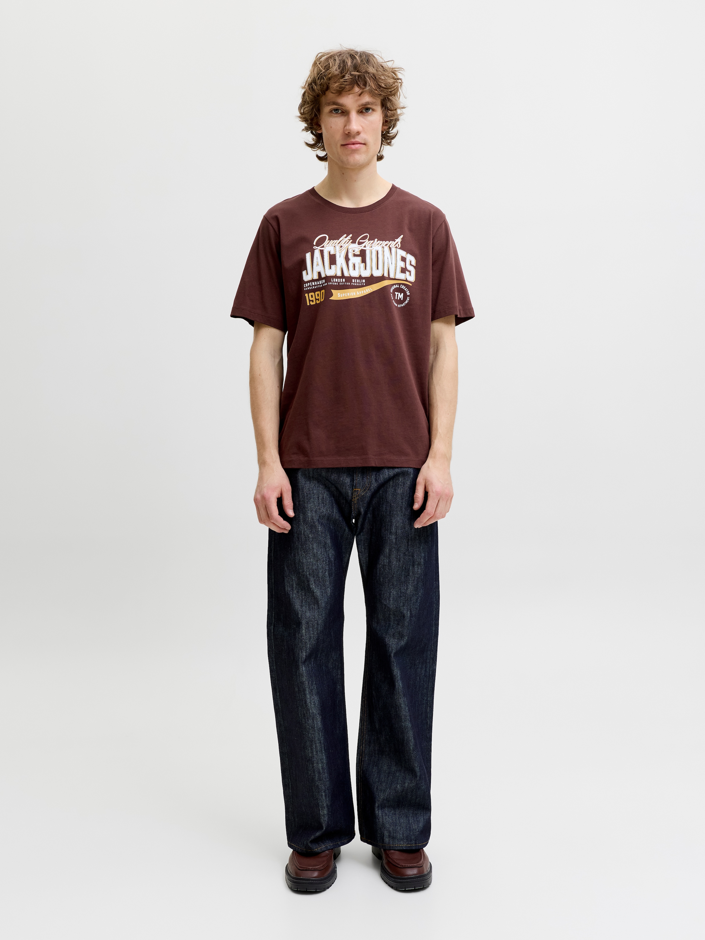 Jack & Jones T-Shirt »JJELOGO TEE SS O-NECK 2 COL AW26 SN« Baumwolle, regular fit