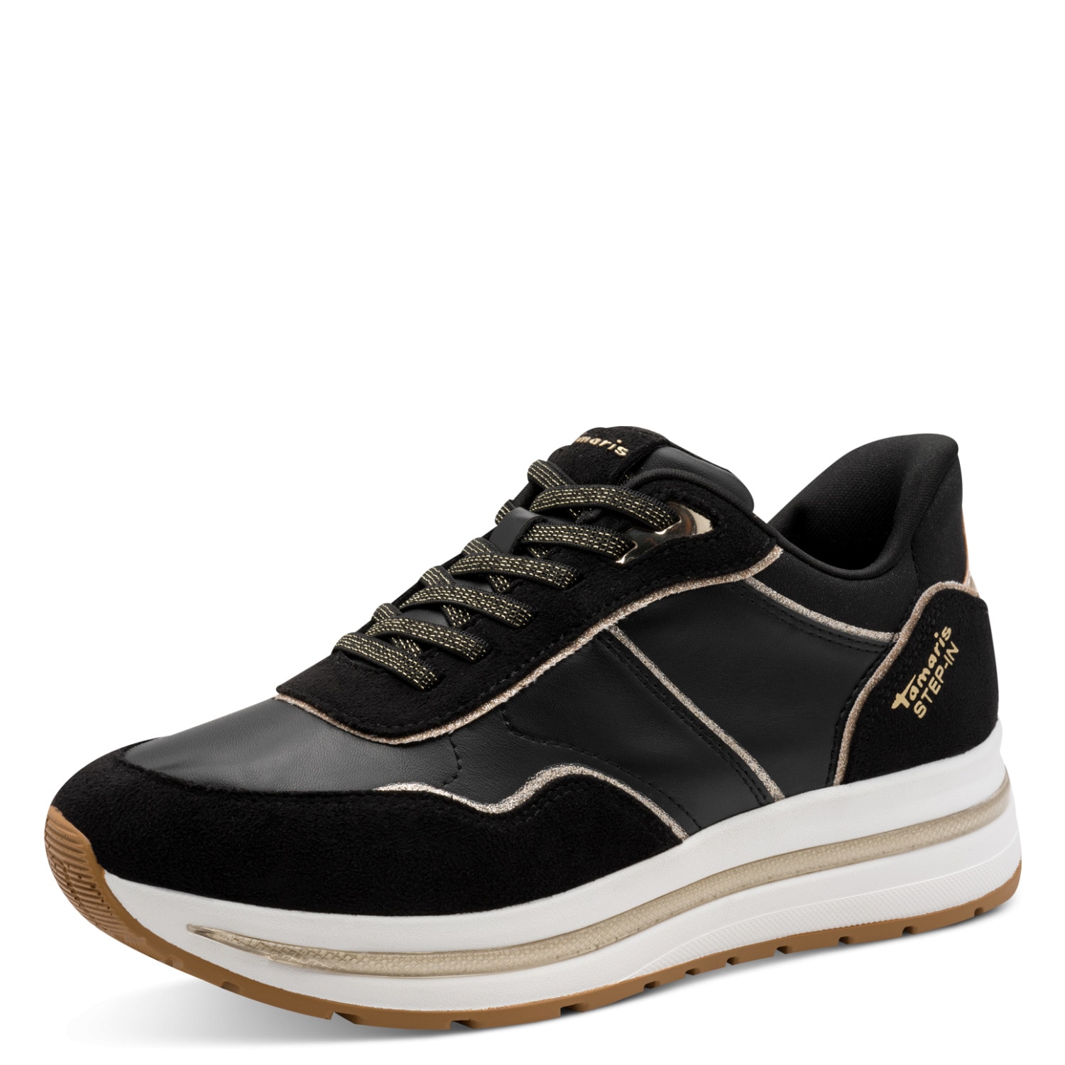 Tamaris Plateausneaker  , Freizeitschuh, Halbschuh, Schnürschuh mit Kontrast-Paspellierung