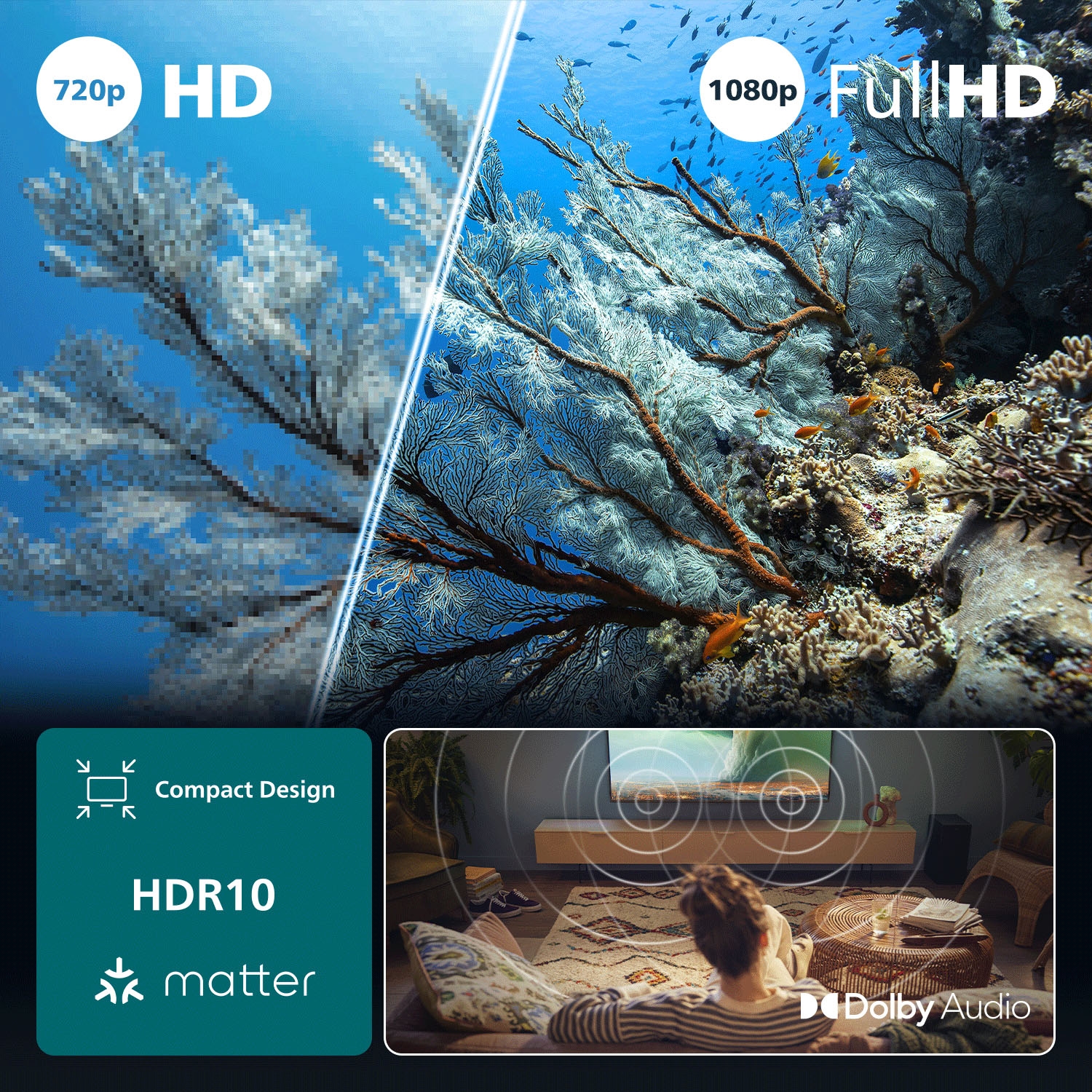 Philips LED-Fernseher »32PFS6050/12« 80 cm/32 ″ Full HD Smart-TV
