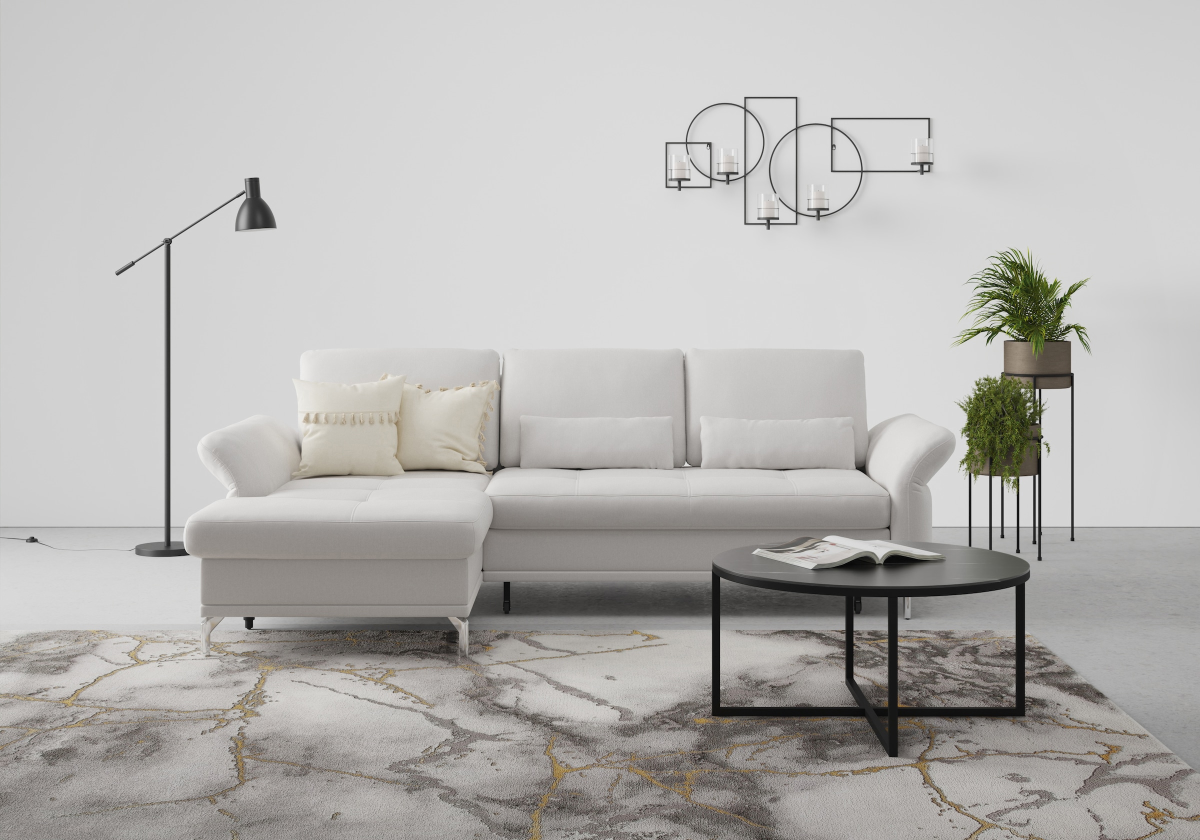 INOSIGN Ecksofa »Palm Beach L-Form«, Federkern, mit Sitztiefenverstellung, günstig online kaufen