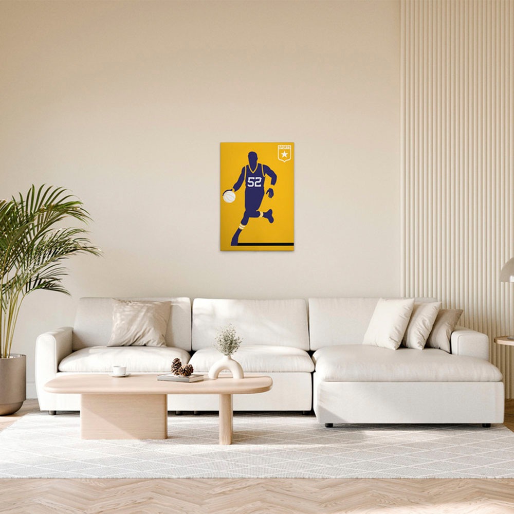 A.S. Création Leinwandbild »Basketball - Wandbild Gelb Violett Keilrahmen K günstig online kaufen