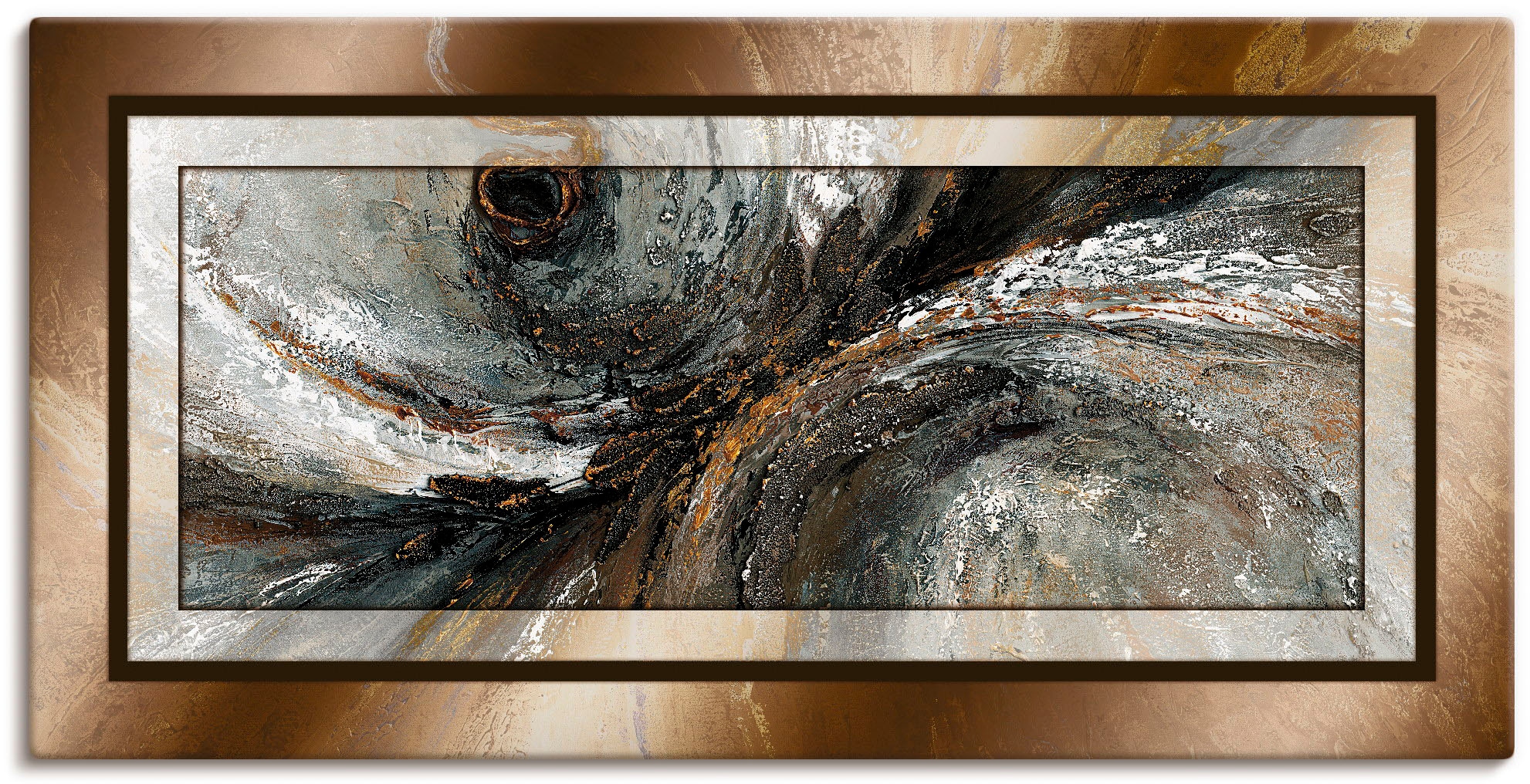 Artland Wandbild »Gold Abstrakt 2« Gegenstandslos 1 Stk. tlg. als Alubild, günstig online kaufen