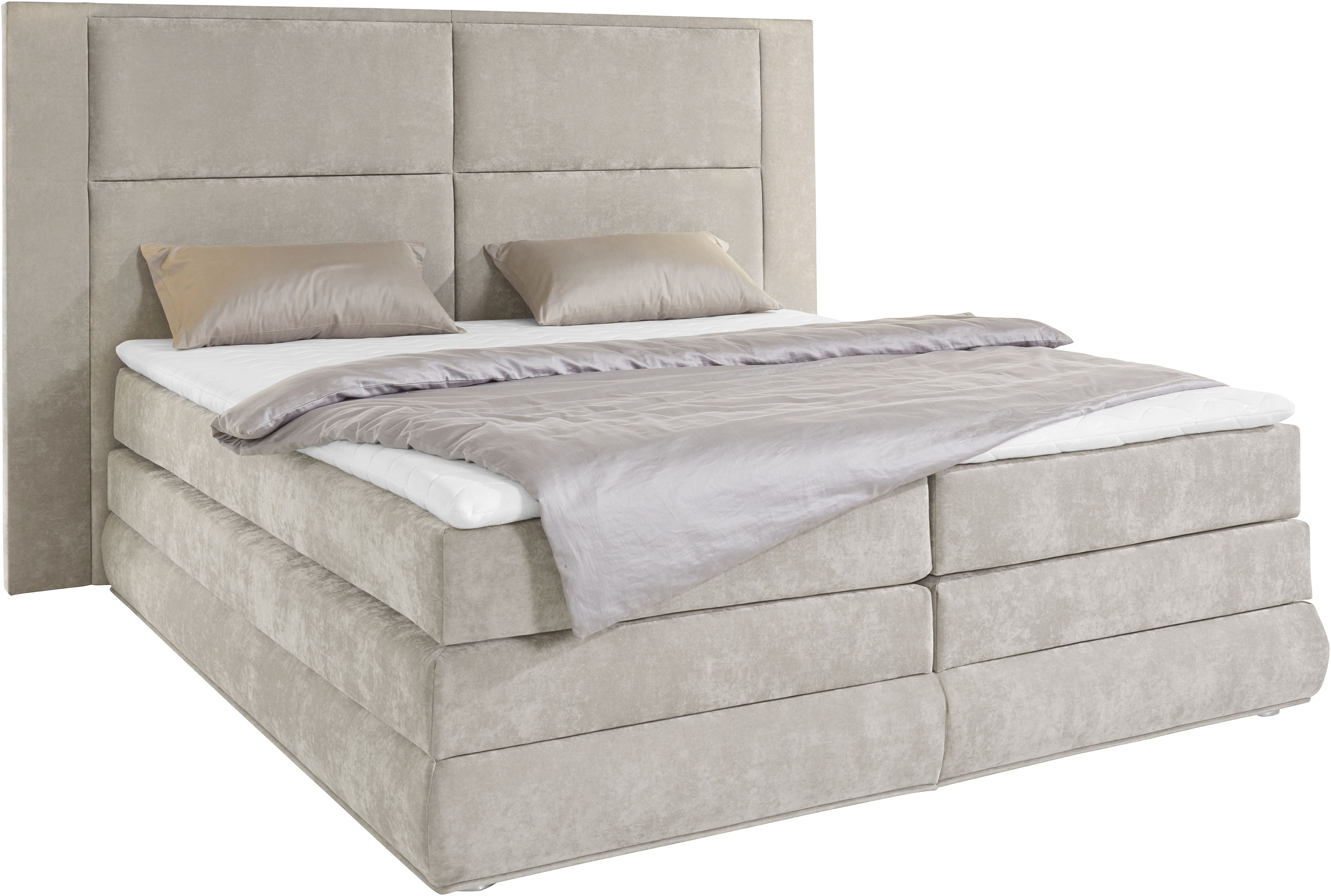 Boxspringbett »Copenhagen«, inklusive Bettkasten, Topper, wahlweise mit LED-Beleuchtung