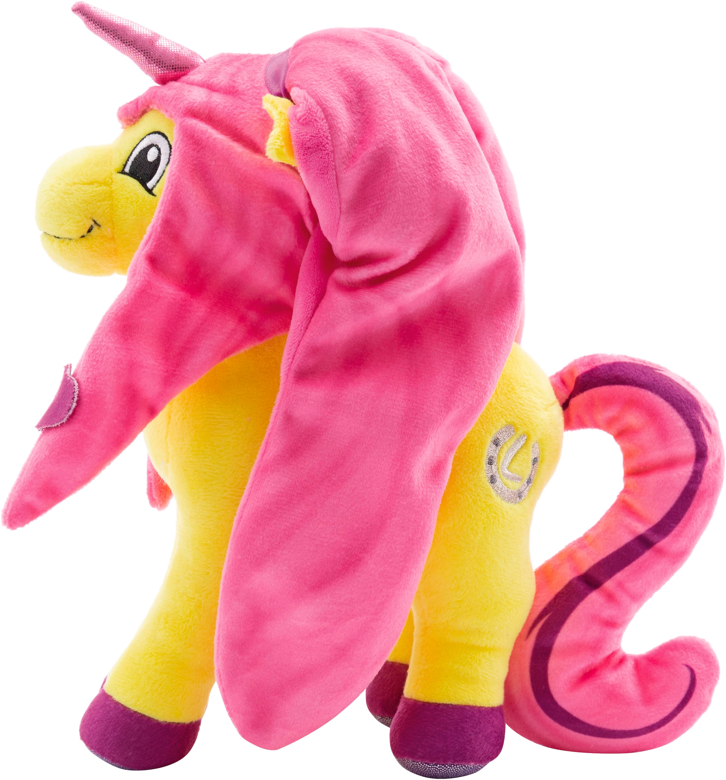 Nici Kuscheltier »Lissy PONY, Einhorn Dilara gelb-pink, 22 cm«, stehend