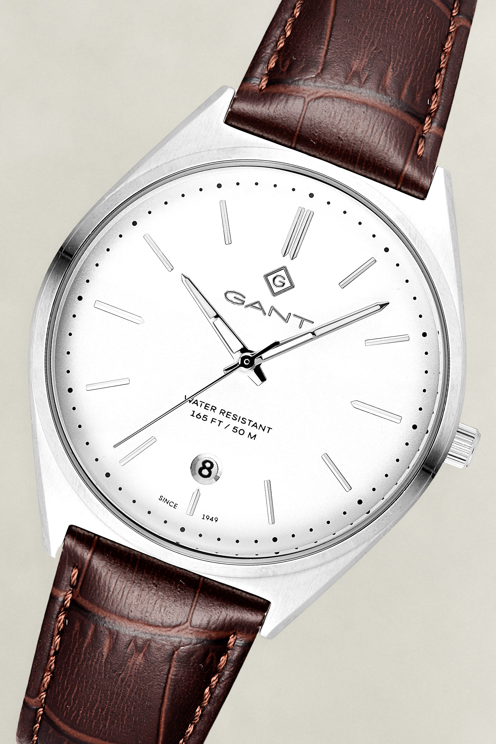 Gant Quarzuhr »Abington« Armbanduhr, Herrenuhr, Lederarmband, analog, Tag