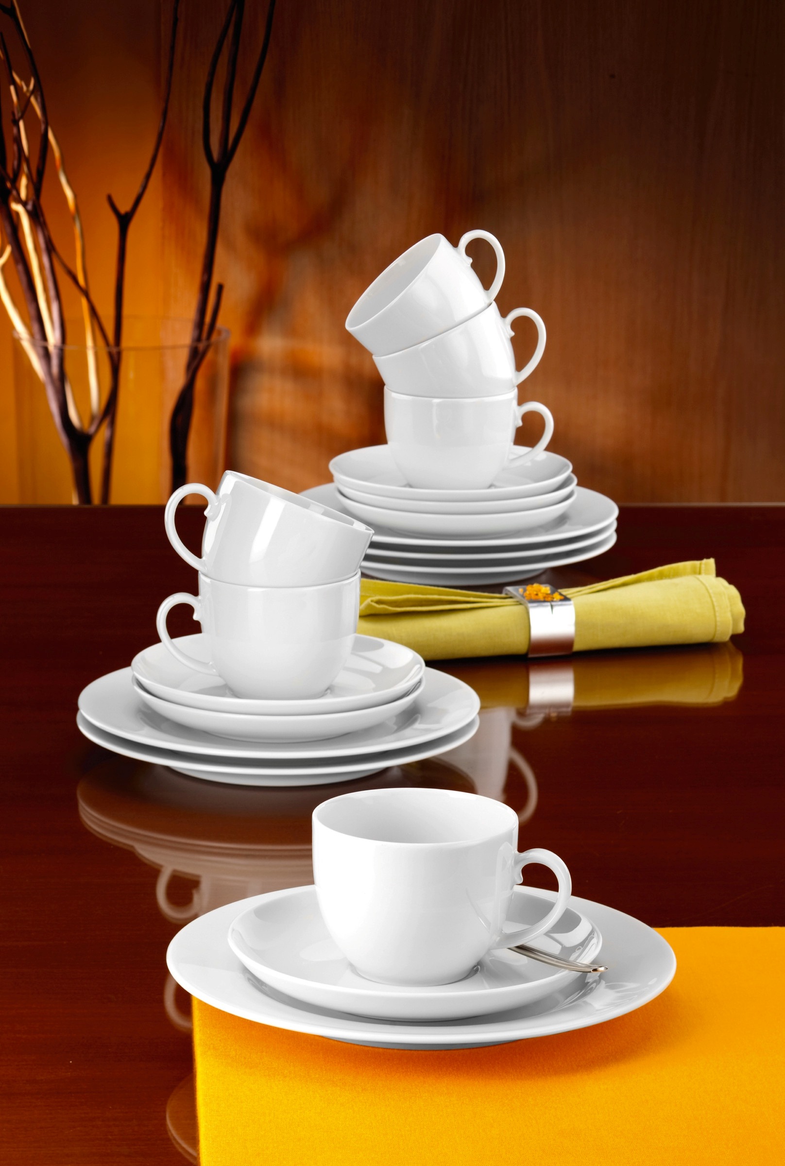 Seltmann Weiden Kaffeeservice »Geschirr-Set, Service Rondo«, (Set, 18 tlg.), Tassen, Teller, Untertassen, 18 Teile, für 6 Personen Made in Germany
